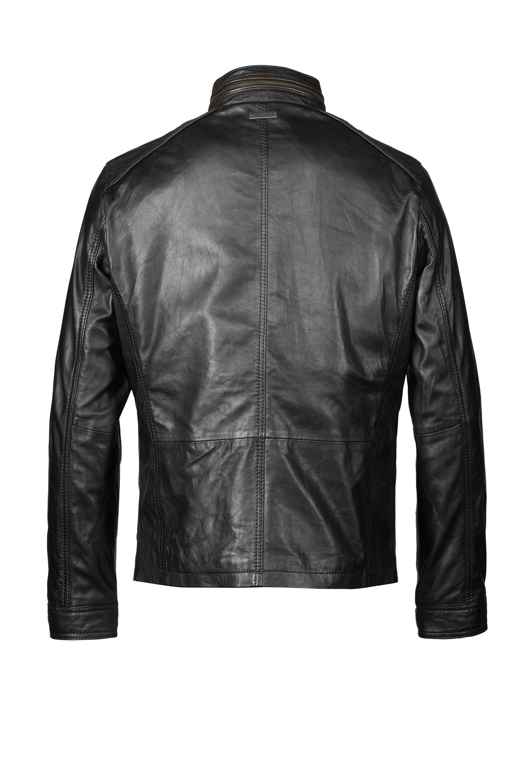 bugatti Lederjacke »BURICCARDO« mit Kapuze aus weichem Leder