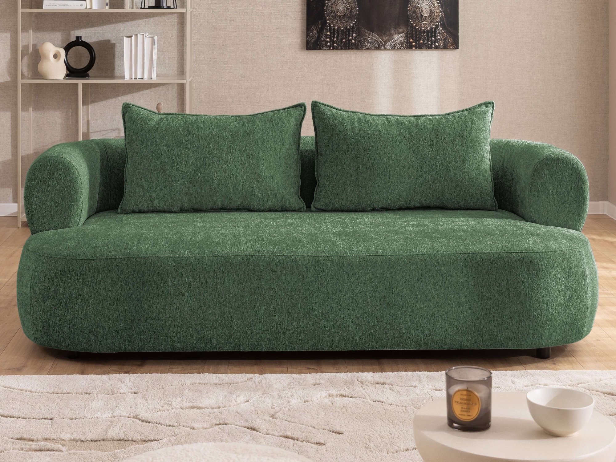 Home affaire 3-Sitzer »LUSSAC 3-Sitzer Design-Sofa mit Zierkissen, Maße B/T/H: 202/123/78 cm« hoher Sitzkomfort und modernes Design, Sofa ohne Bettfunktion