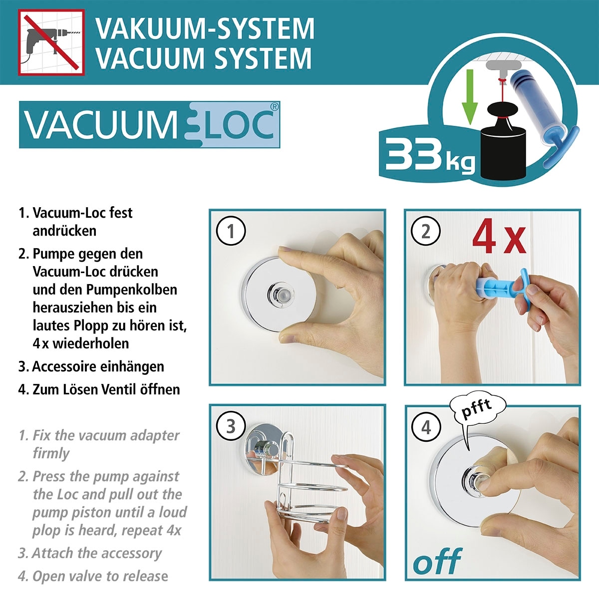 WENKO Duschregal OTTO Etagen 2 bestellen »Vacuum-Loc«, bei