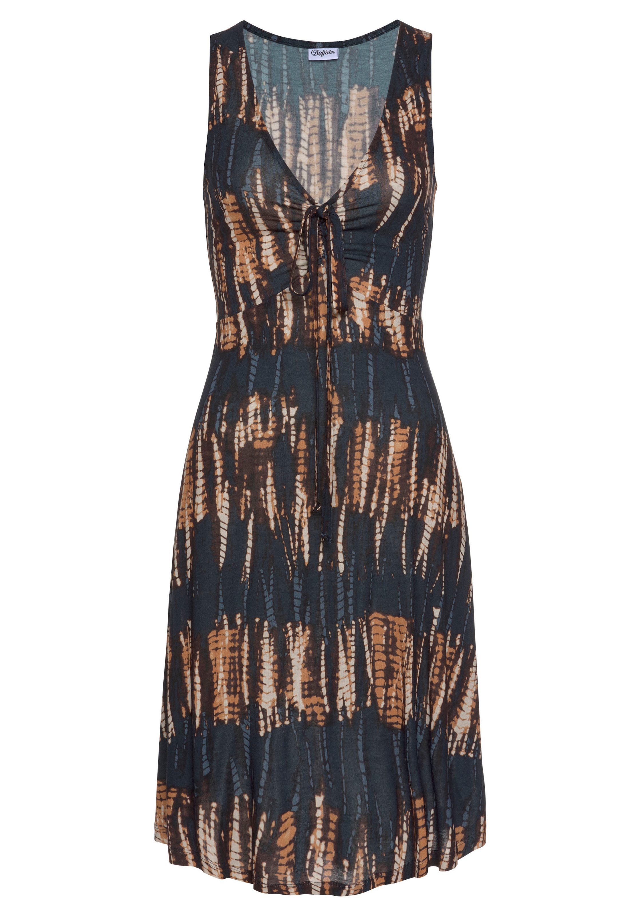 Buffalo Jerseykleid, mit Alloverdruck und Bindeband, Trägerkleid,  Strandkleid, sommerlich online bei OTTO