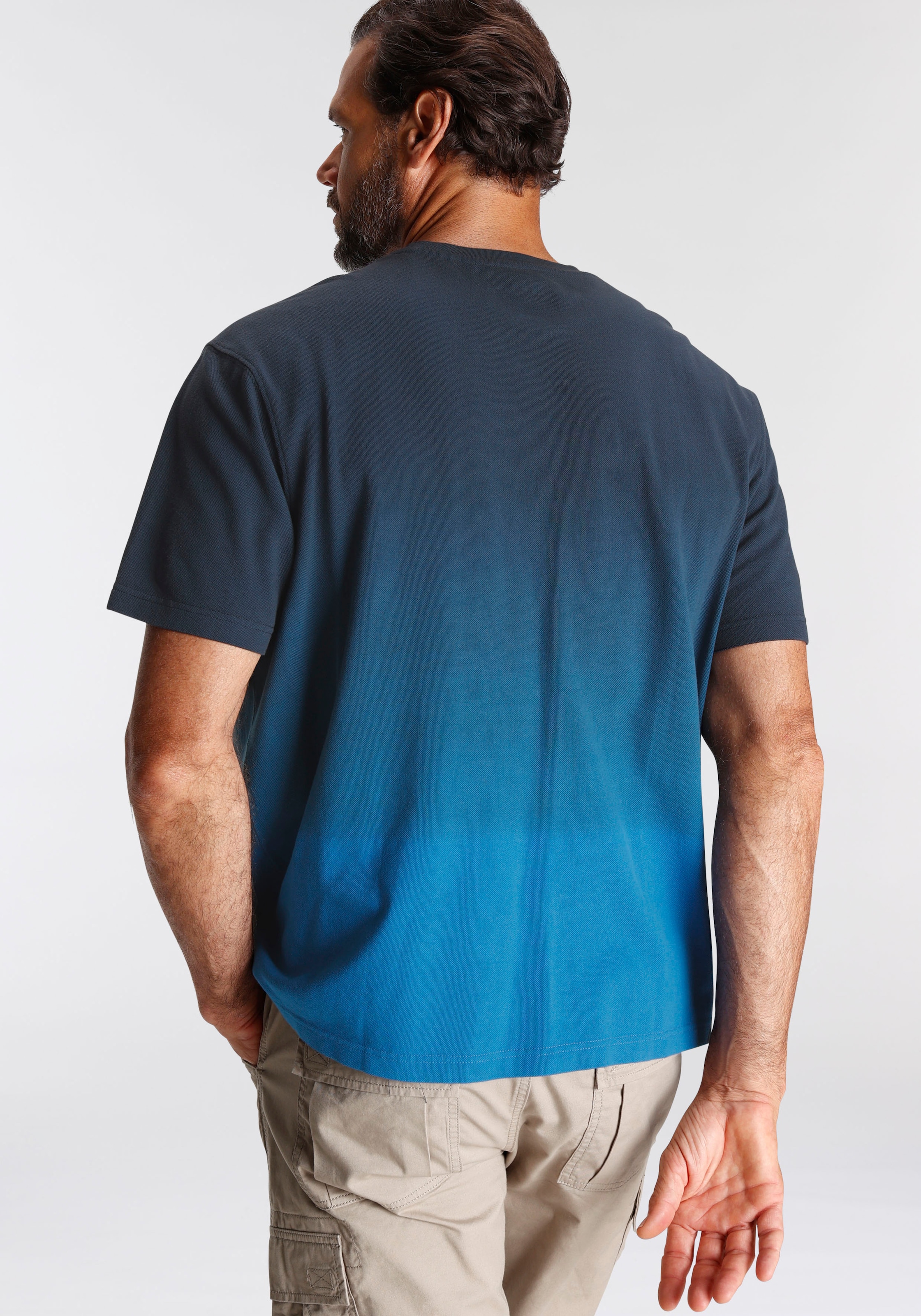 Man's World T-Shirt, Kurzarm, Regular Fit, unifarben, Rundhalsausschnitt