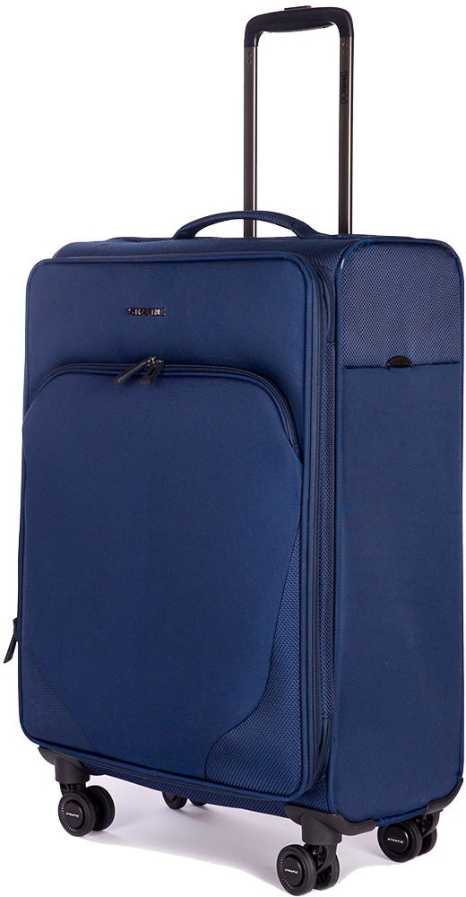 Stratic Weichgepäck-Trolley »Mix M, blue«, 4 Rollen, Reisekoffer Reisegepäck Aufgabegepäck TSA-Zahlenschloss