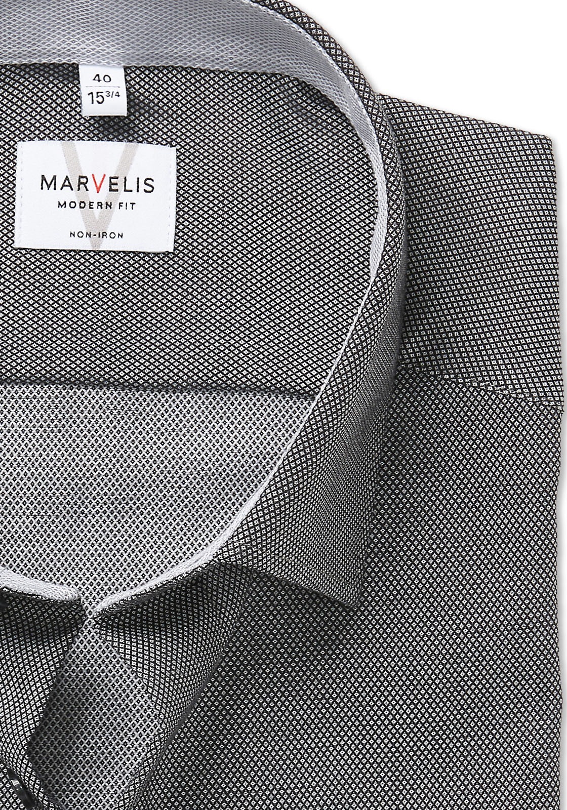 MARVELIS Langarmhemd Businesshemd, modern fit, bügelfrei