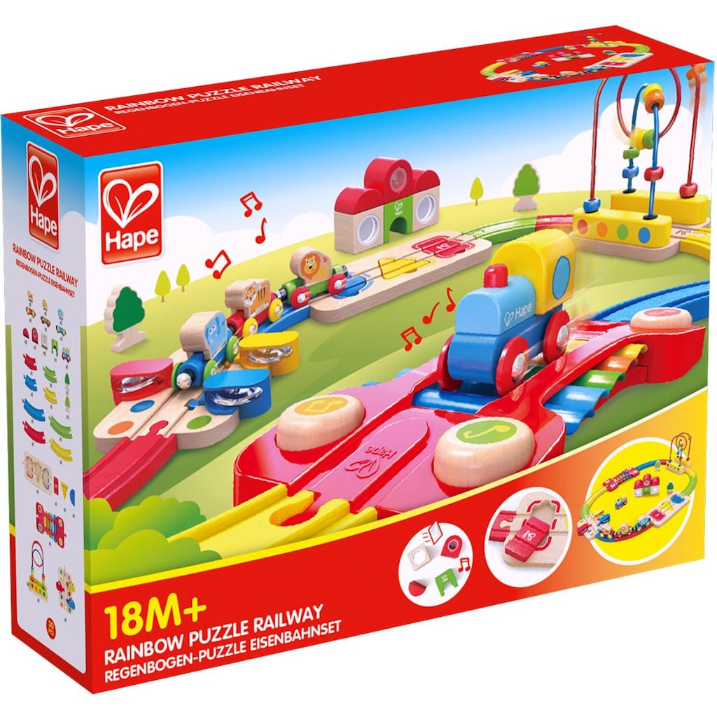 Hape Spielzeug-Eisenbahn »Regenbogen-Puzzle Eisenbahnset«, (Set)