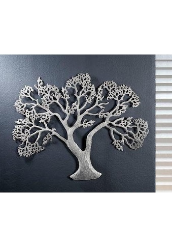 GILDE Wanddekoobjekt »Wandrelief Baum, silber«, (1 St.), Wanddeko, aus Metall,... kaufen