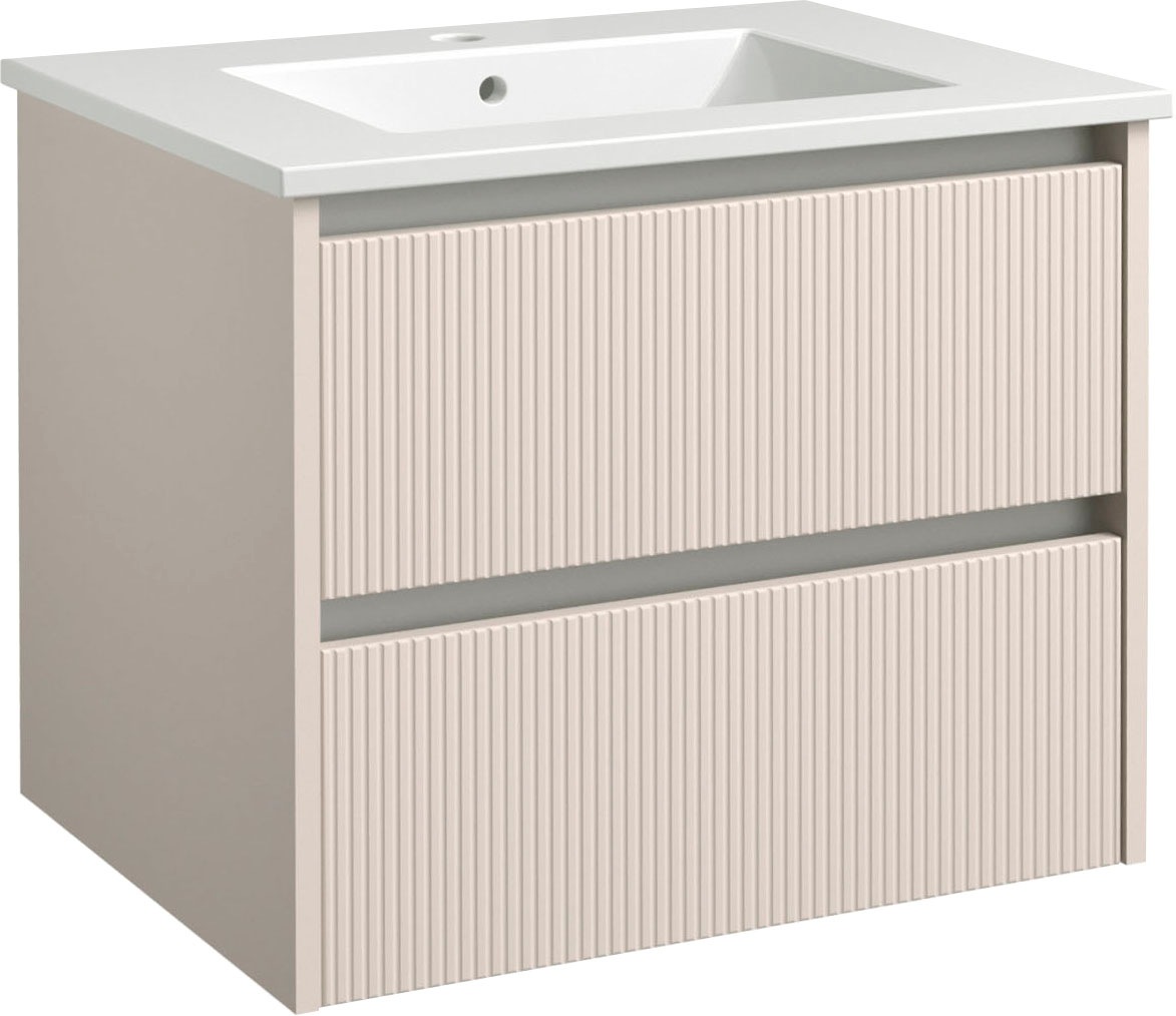 welltime Waschtisch »Urban«, mit Keramik Waschbecken, 2 Schubladen mit Softclose, Breite 60 cm