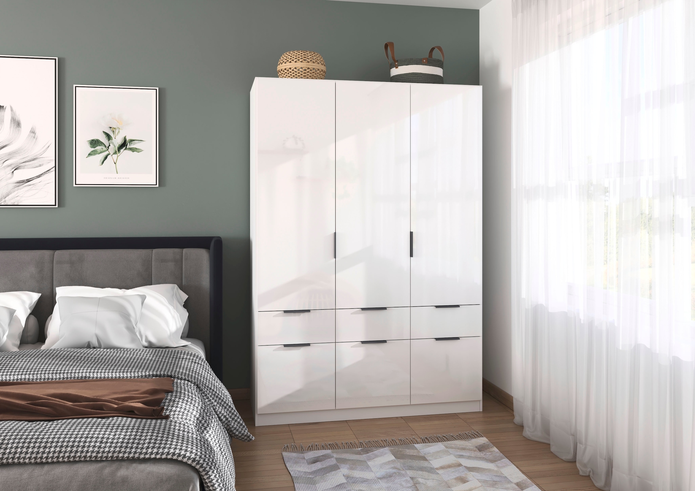 rauch Drehtürenschrank »Kleiderschrank Schrank Garderobe Schlafzimmerschrank CELLE«, in 4 Breiten und 2 Höhen, optional mit Schubkästen MADE IN GERMANY