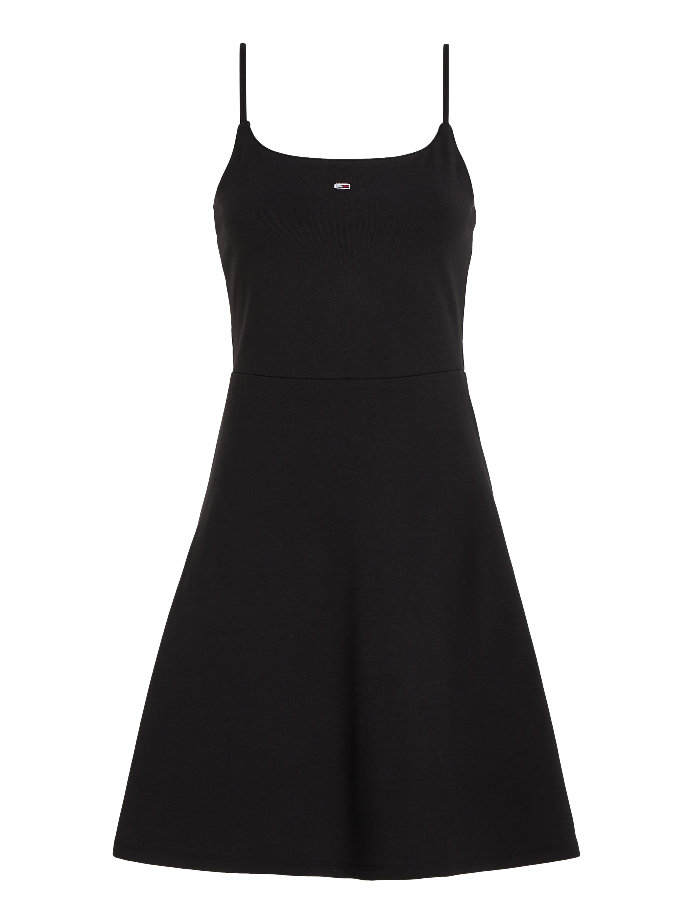 Tommy Jeans Spaghettikleid »TJW ESSENTIAL STRAP FLARE DRESS«, mit verstellbaren Spaghettiträgern