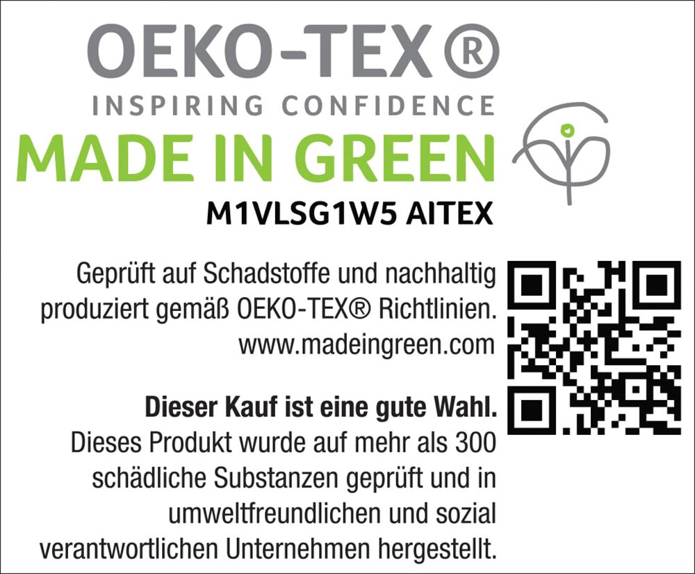 OTTO products Wendebettwäsche »Big Stripe«, 100% Bio-Baumwolle GOTS zertifiziert, Streifen-Design in Melange-Optik