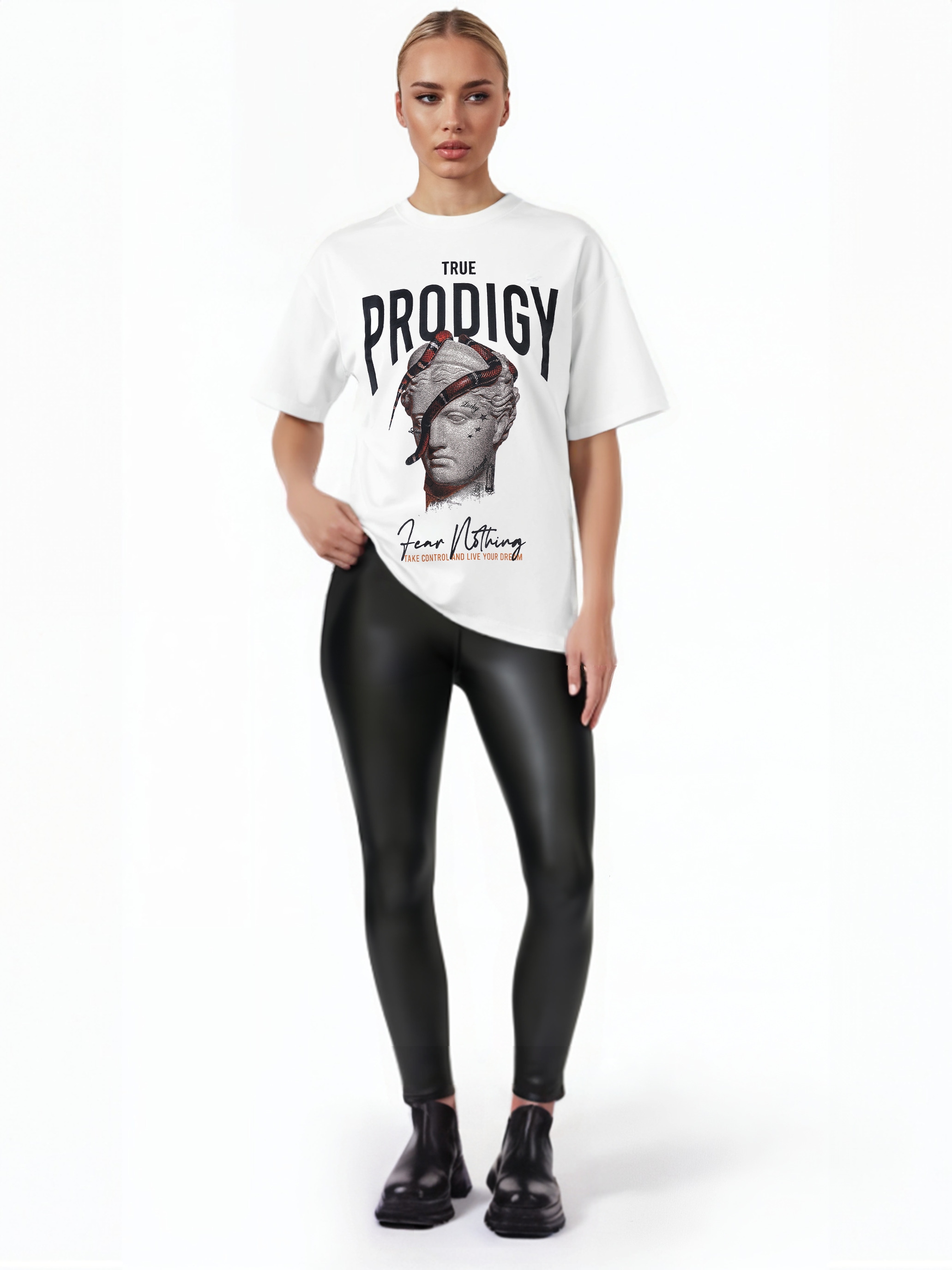 trueprodigy Oversize-Shirt »Jamie F Logo Print Oversized Rundhals«