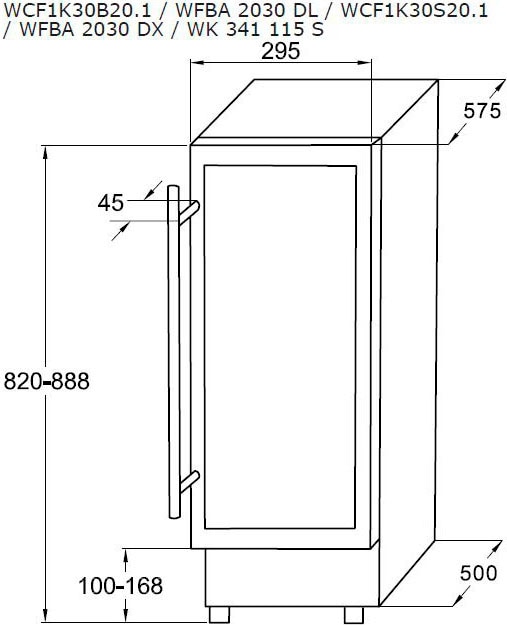 Amica Weinkühlschrank »WK Standkühlschrank für 115 341 S«, OTTO bei Standardflaschen 20 075l, á