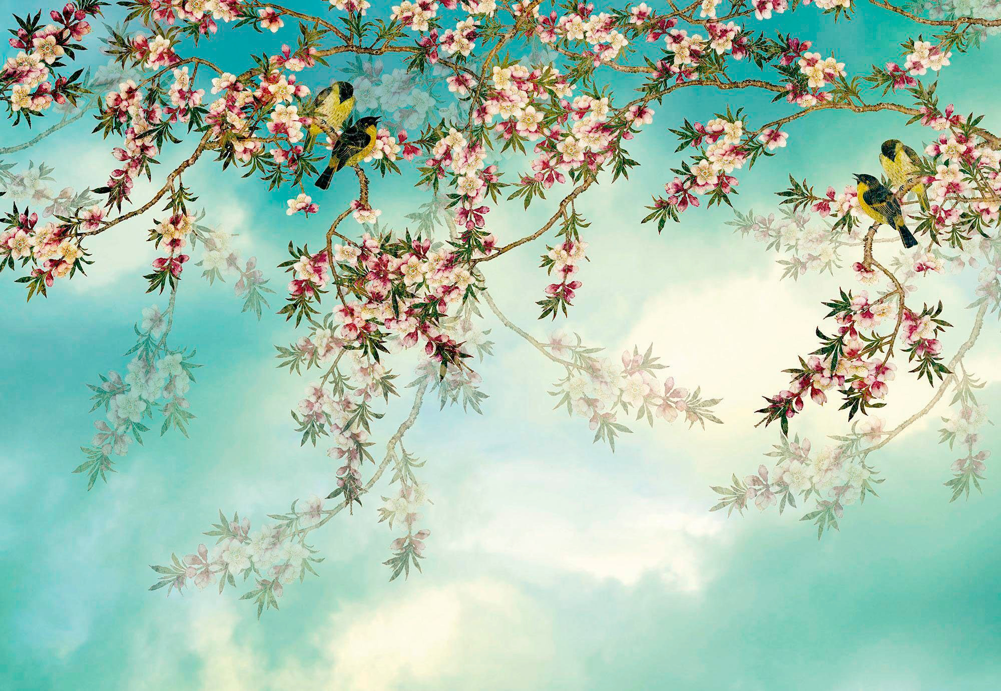 Fototapete »Sakura«, bedruckt-Wald-geblümt, ausgezeichnet lichtbeständig