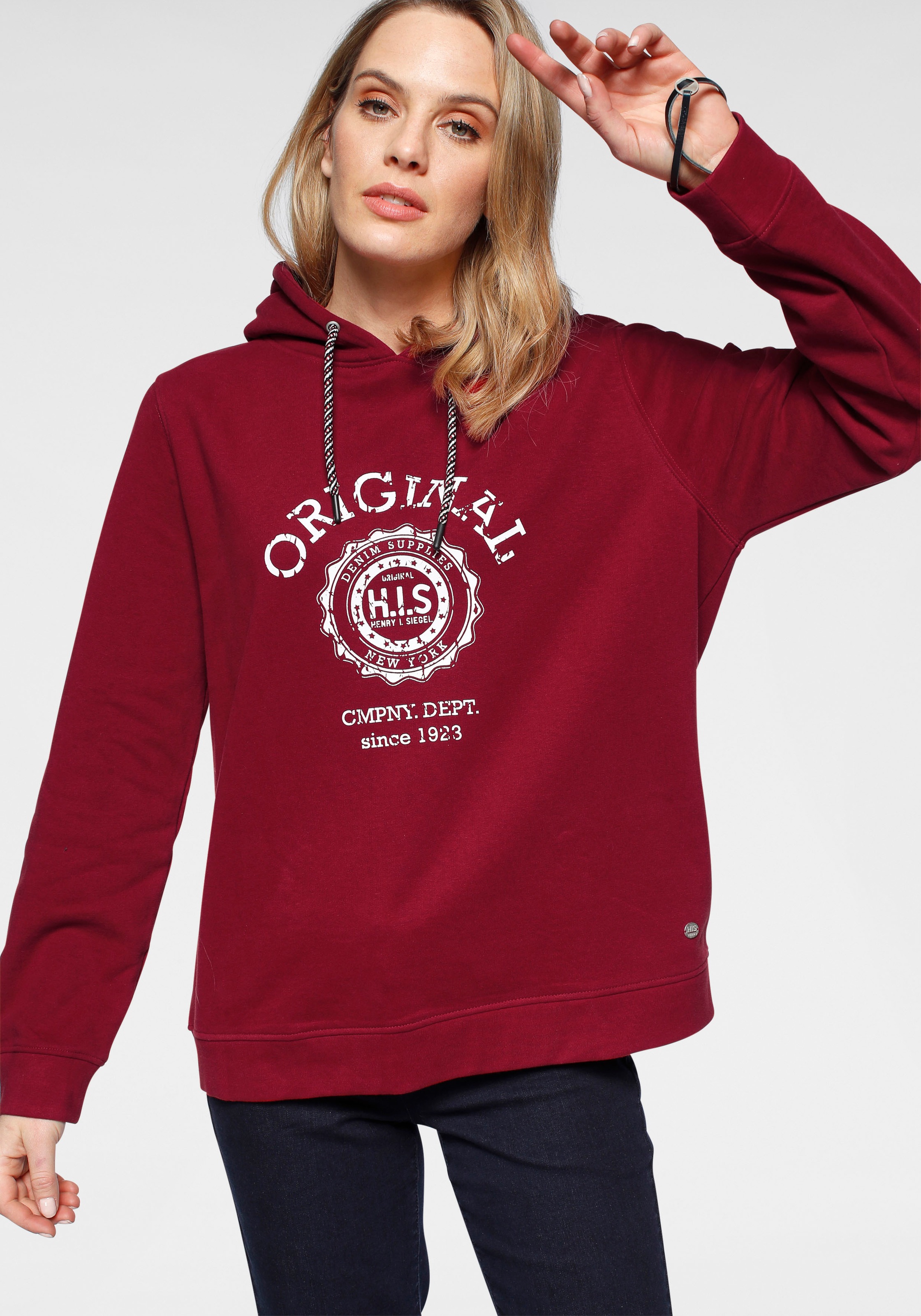 H.I.S Kapuzensweatshirt, mit Retro-print von H.I.S