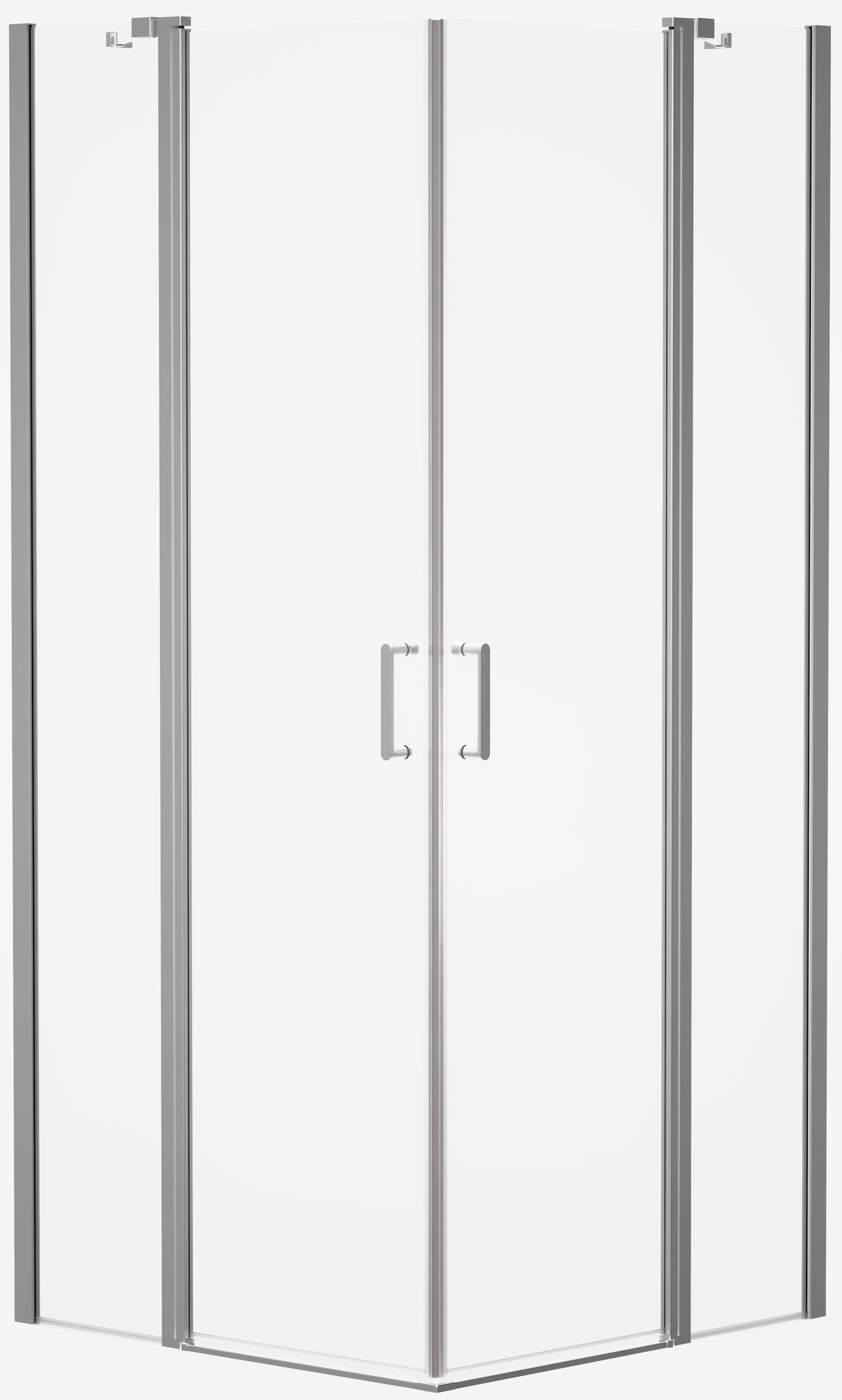 Marwell Eckdusche »Neptun II« Glasdusche mit Eckeinstieg und Drehtür