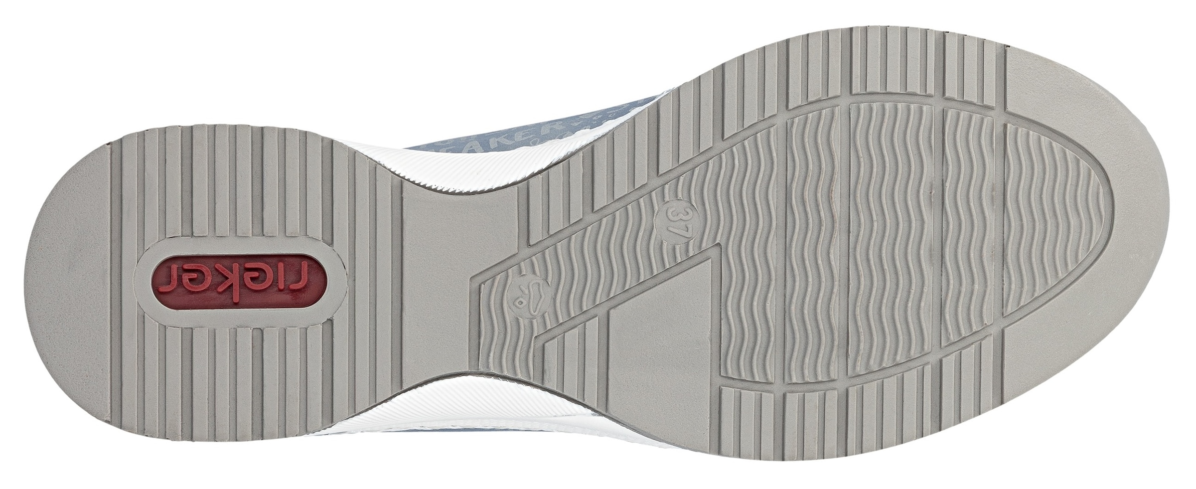 Rieker Sneaker  mit Lettern bedruckt, Freizeitschuh, Halbschuh, Schnürschuh