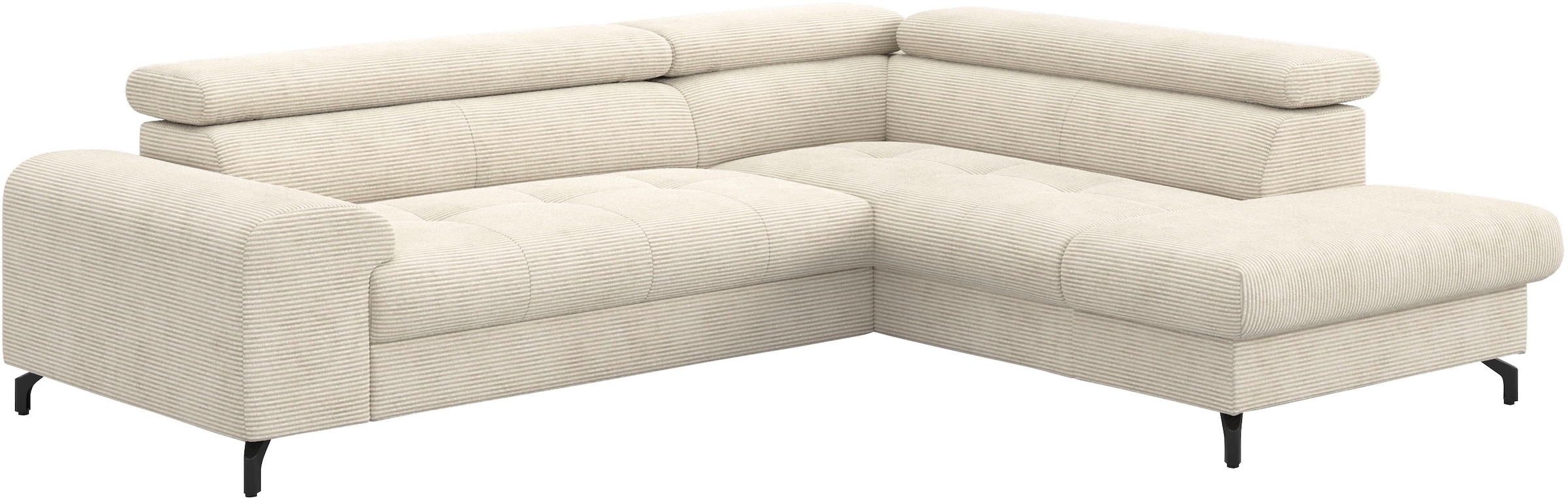 COTTA Ecksofa »Aura L-Form«, mit Schlaffunktion, Bettkasten und Kopfteilverstellung