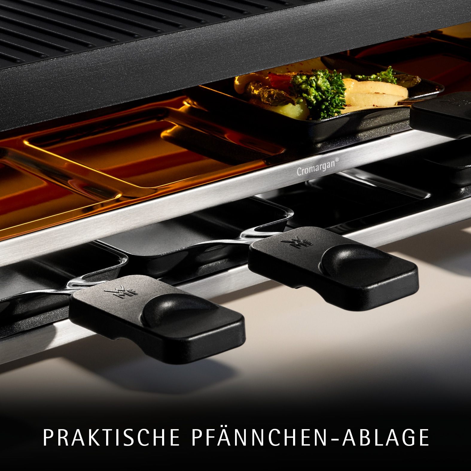 WMF Raclette »Lono Selection« 8 Stk. Raclettepfännchen 1.500 W variable Temperatureinstellung, LED-Beleuchtung