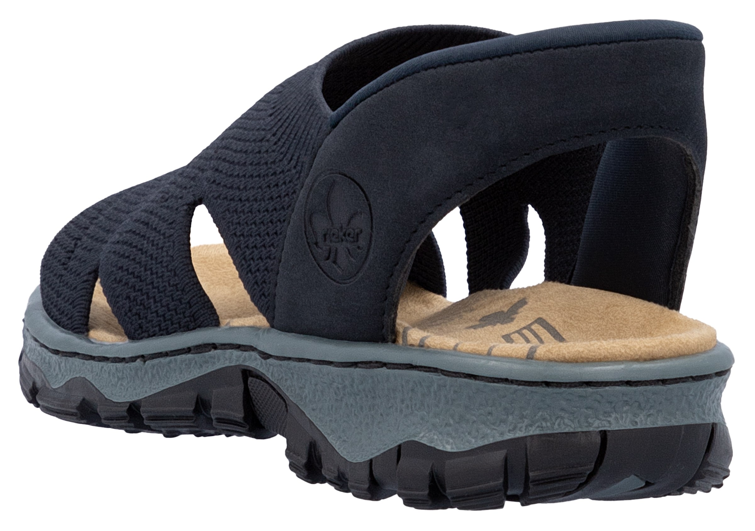 Rieker Sandale, Trekkingsandale, Outdoorsandale, Sommerschuh mit Elastik-Einschlupf
