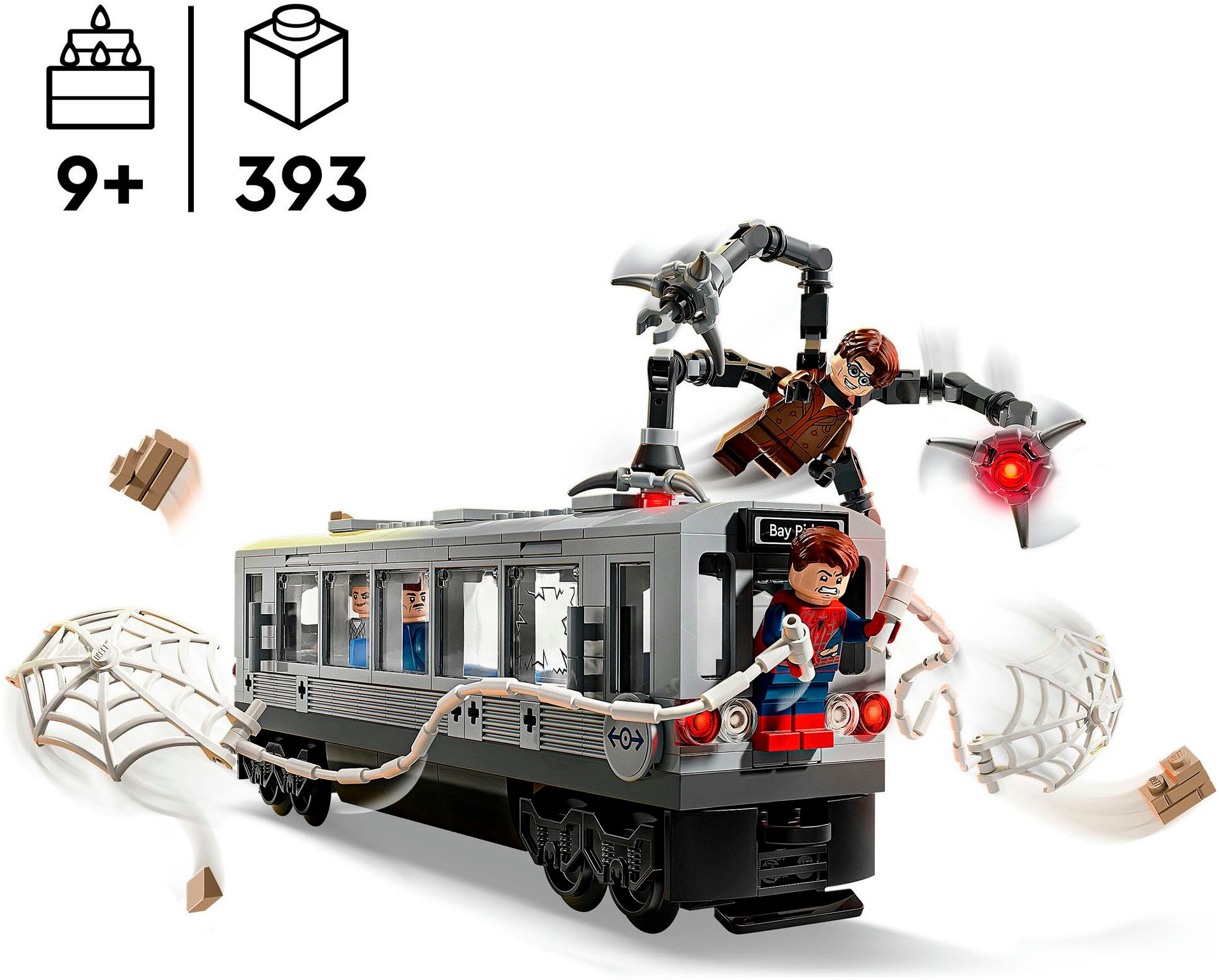 LEGO® Konstruktionsspielsteine »Spider-Man vs. Doc Ock: Showdown in der U-Bahn (76321)«, (393 St.), LEGO Super Heroes; Made in Europe