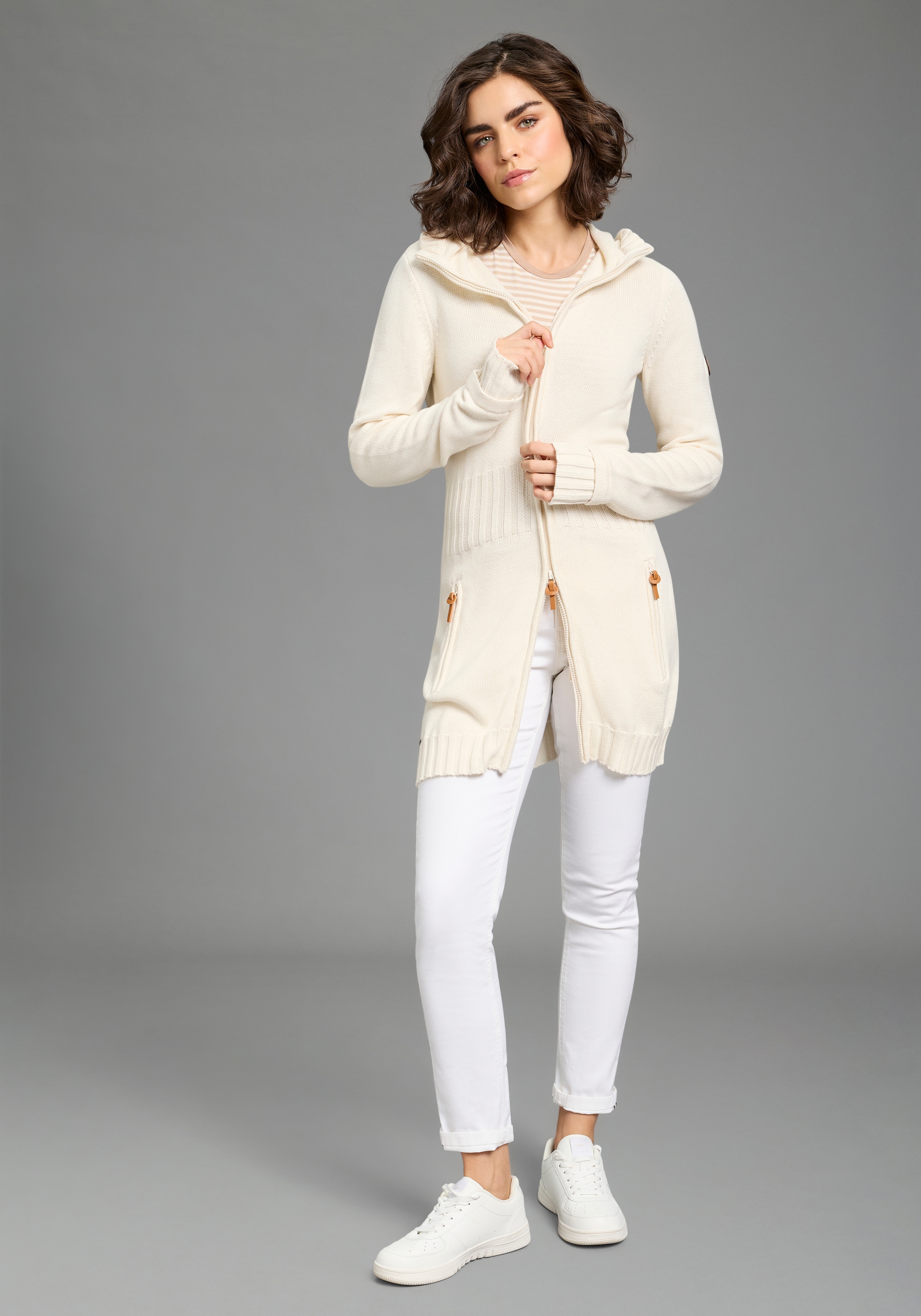 KangaROOS Kapuzenstrickjacke in schmeichelnder Longform