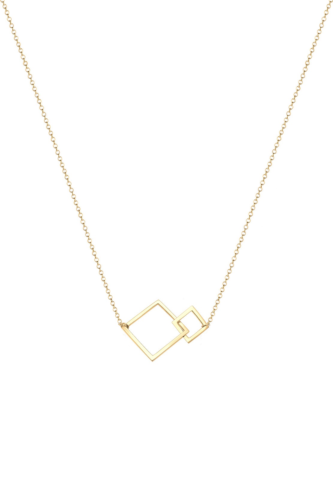 Elli Kette mit Anhänger »Halskette Anhänger Quadrat 925 Sterling Silber«