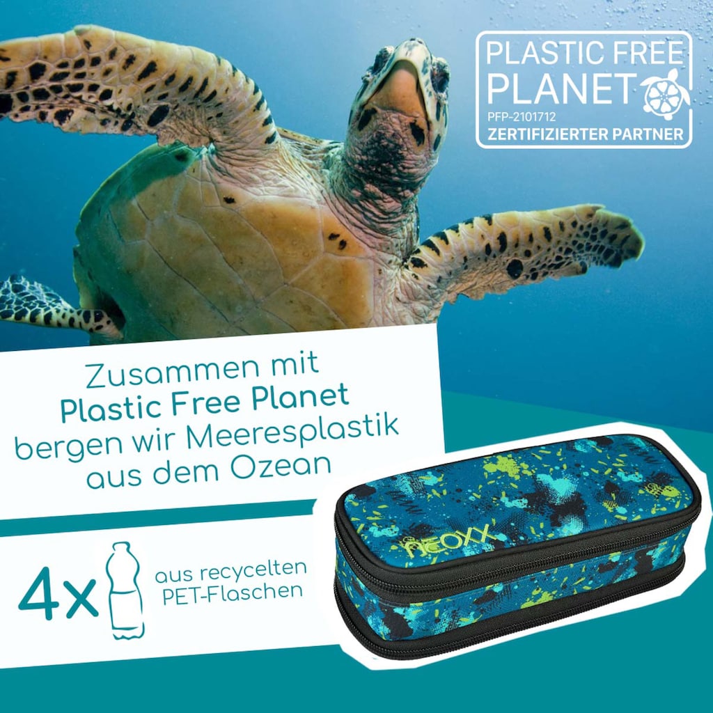 neoxx Schreibgeräteetui »Schlamperbox, Catch, Petrol Extreme«