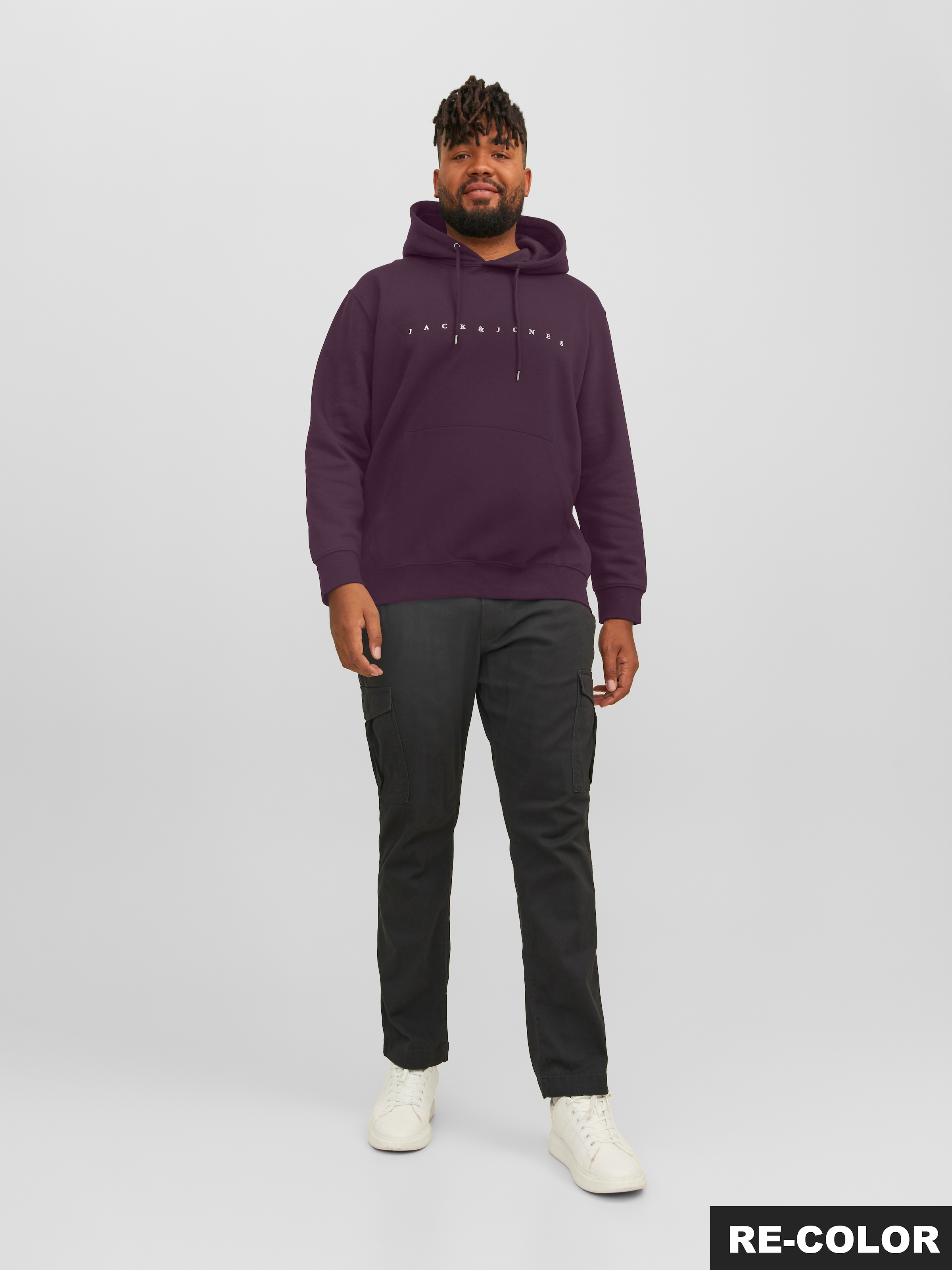 Jack & Jones PlusSize Kapuzensweatshirt »JJESTAR JJ SWEAT HOOD NOOS PLS«, mit Kängurutasche