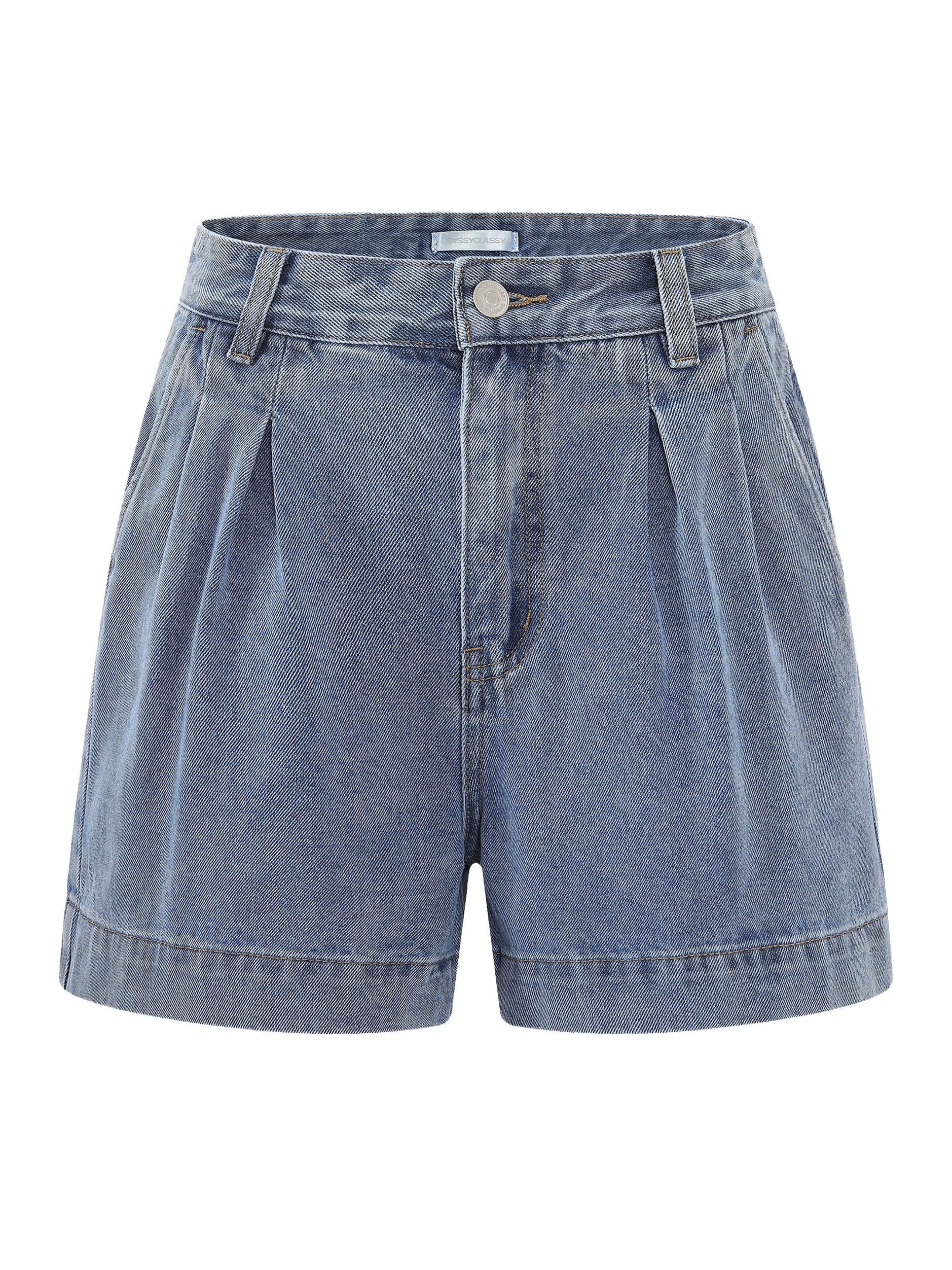 SASSYCLASSY Shorts »Weite High Waist Jeans Shorts«  Robuste Jeansshorts aus Denim mit Gürtelschlaufen und Taschen