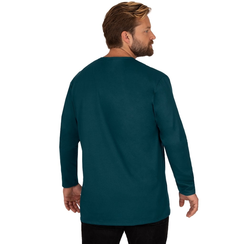 Trigema Longsleeve »TRIGEMA Langarmshirt mit Knopfleiste«, (1 tlg.)