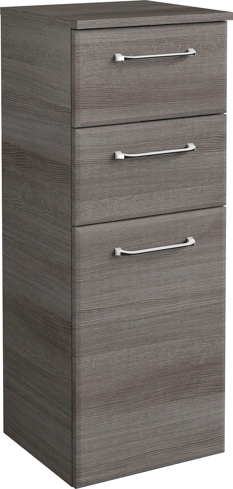 Saphir Unterschrank »Quickset Badschrank mit 1 Tür und 2 Schubladen, 35 cm breit«, Badezimmer-Unterschrank inkl. Türdämpfer, Griffe in Chrom Glanz