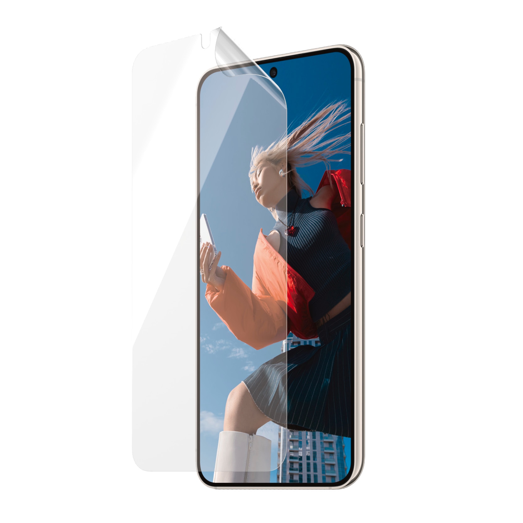 PanzerGlass Displayschutzfolie »Matrix Ultra Wide Fit Screen Protector«, für Samsung Galaxy S24, Displayschutz, stoßfest, kratzbeständig
