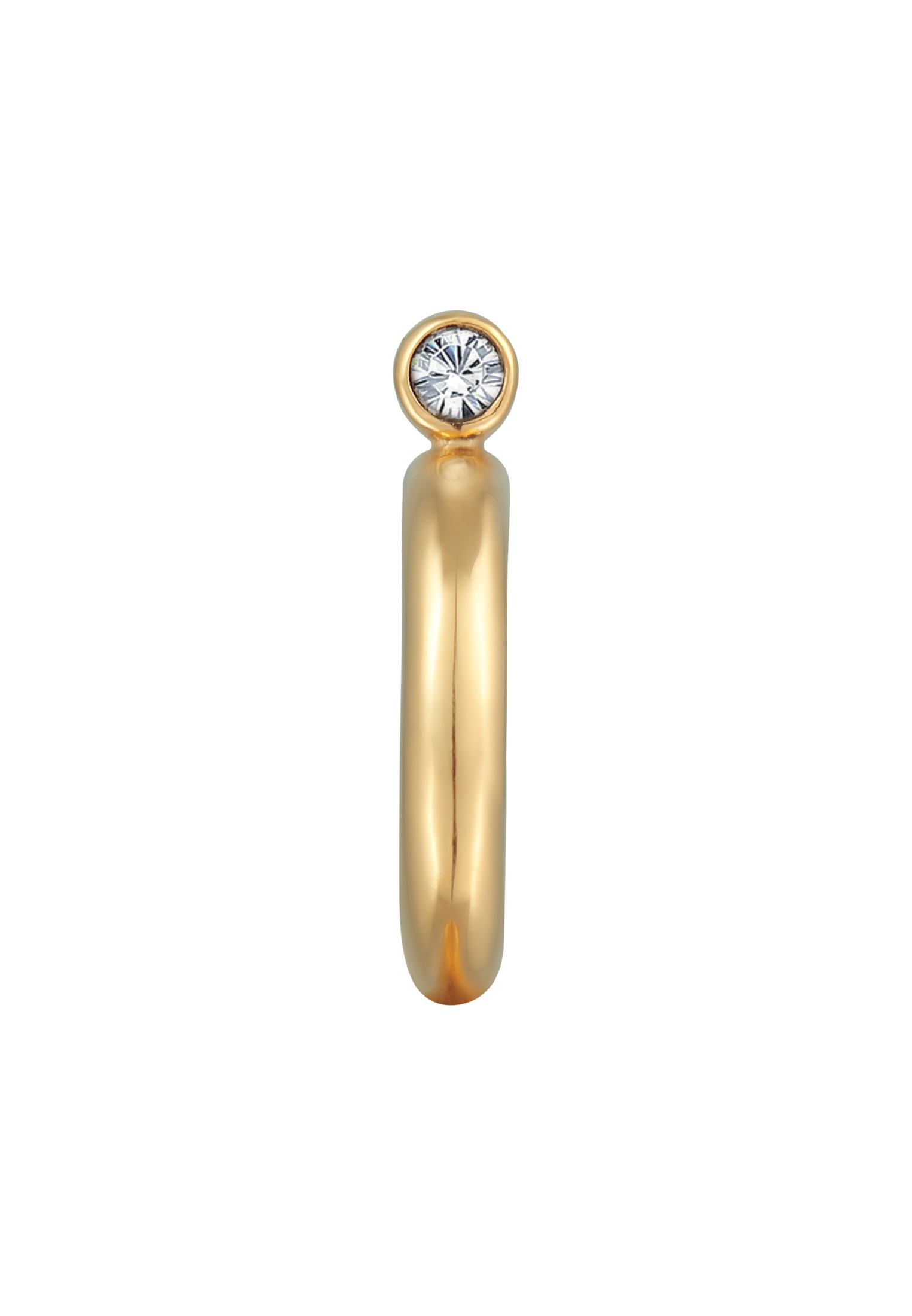 Elli Ohrklemme »Ohrringe Earcuff Rundes Design 925 Silber vergoldet, mit Kristallen von Swarovski®«