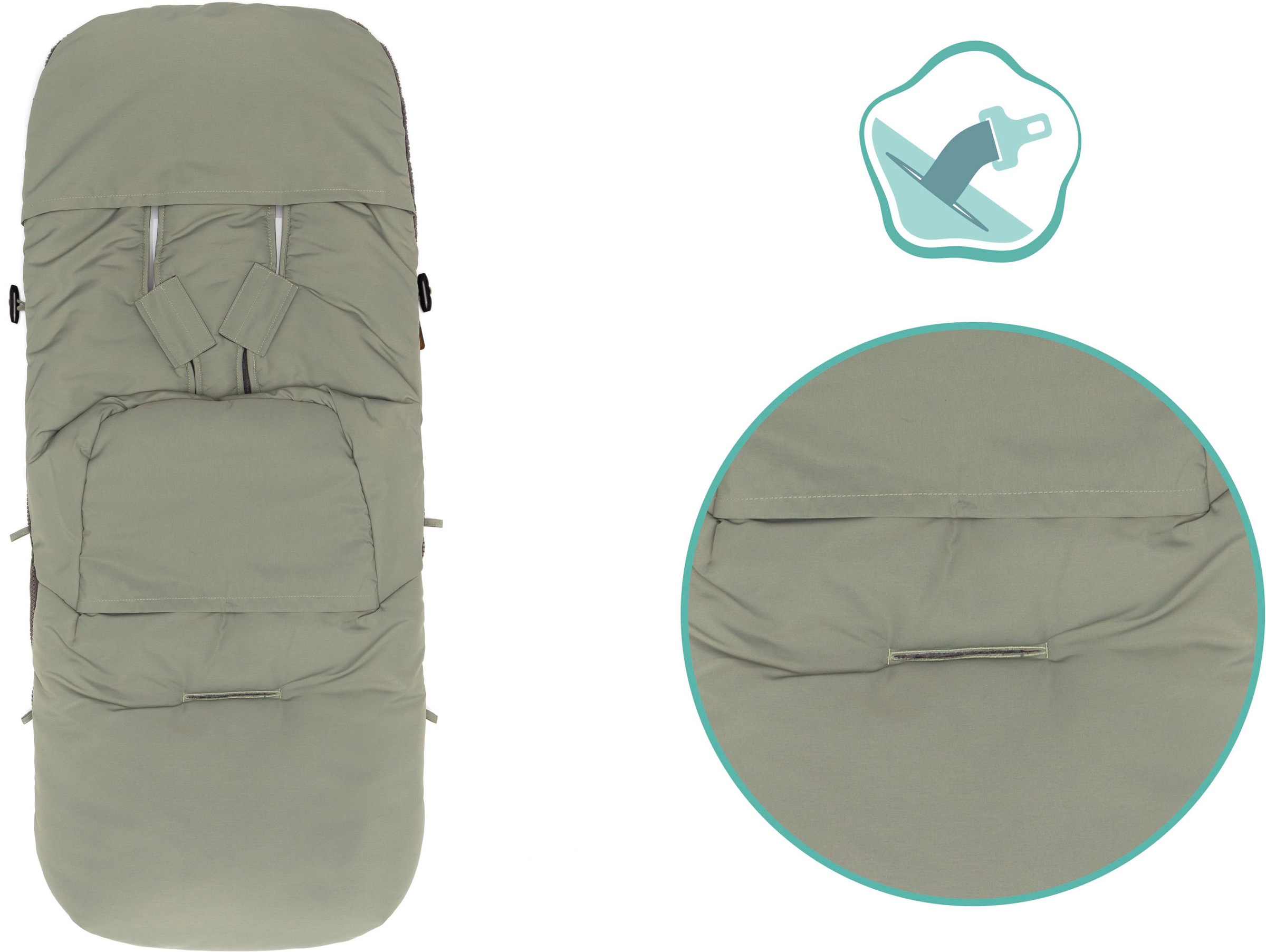 Fillikid Fußsack »Kinley Winterfußsack, salbei«