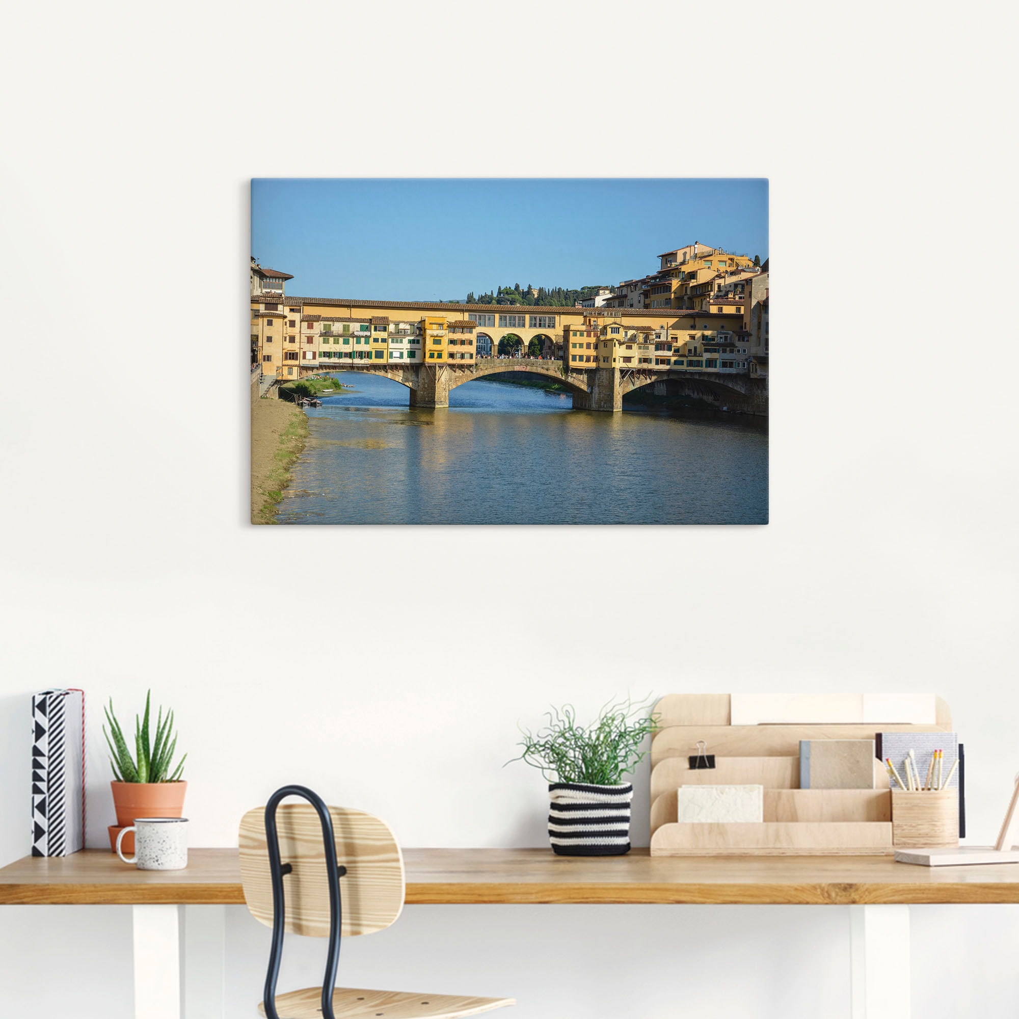 Artland Wandbild »Brücke Ponte Vecchio in Florenz«, Florenz, (1 St.), als Alubild, Leinwandbild, Wandaufkleber oder Poster in versch. Größen