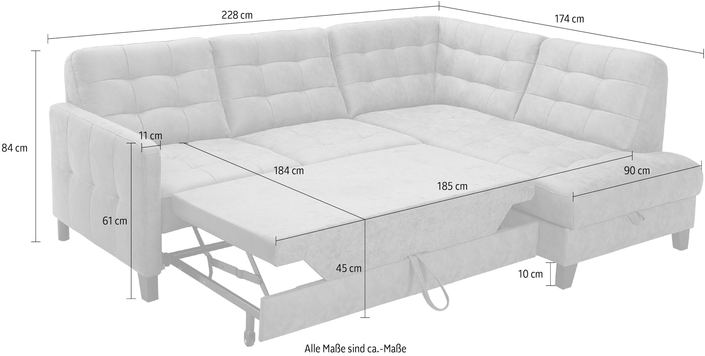 exxpo - sofa fashion Ecksofa »Elio«, wahlweise mit Bettfunktion und  Bettkasten, in vielen Bezugsqualitäten kaufen bei OTTO
