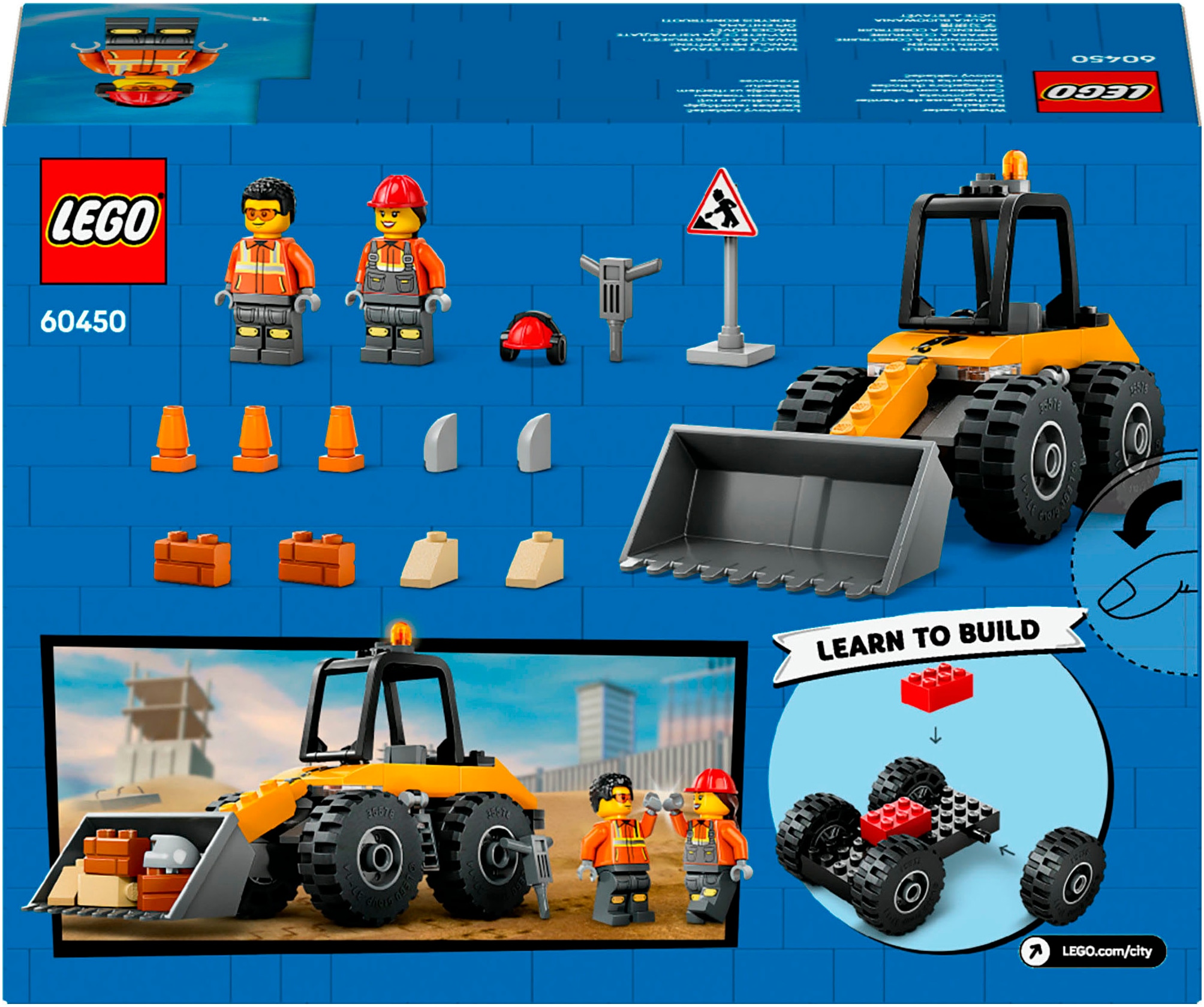 LEGO® Konstruktionsspielsteine »Radlader (60450), LEGO City«, (81 St.), Made in Europe