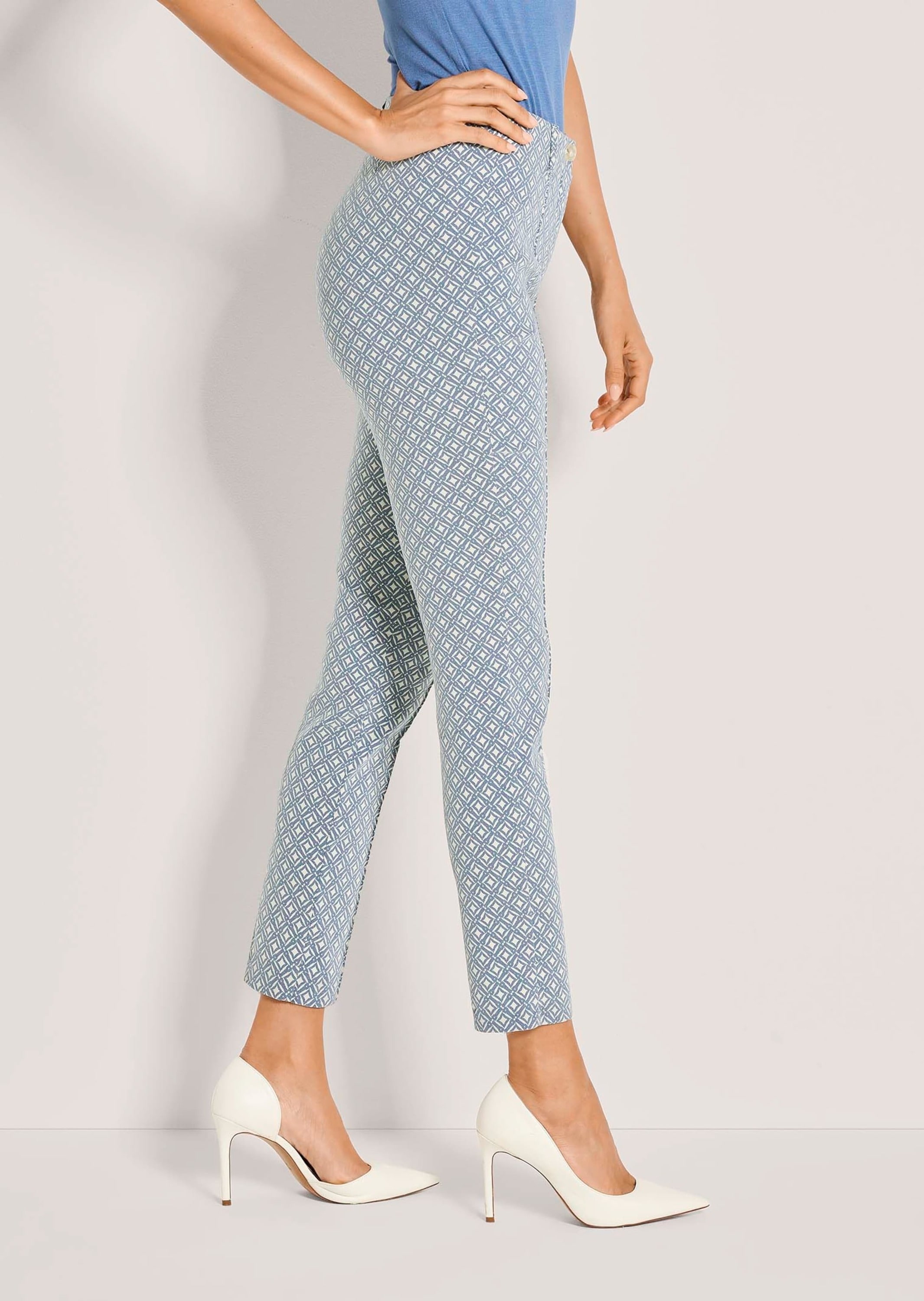 MADELEINE Stoffhose »Jerseyhose Jacquardhose mit grafischem Muster«  Jacquardhose mit elastischem Bund