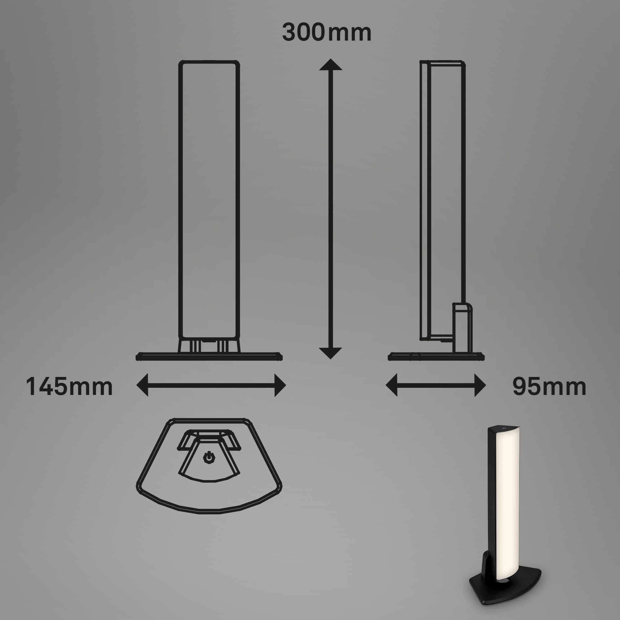 Briloner Leuchten Wandleuchte »ZADAR« LED-Modul 1 Stk. Warmweiß 14,5 x 30 cm, Indoor/Outdoor, Balkon, Wohnzimmer, Schlafzimmer