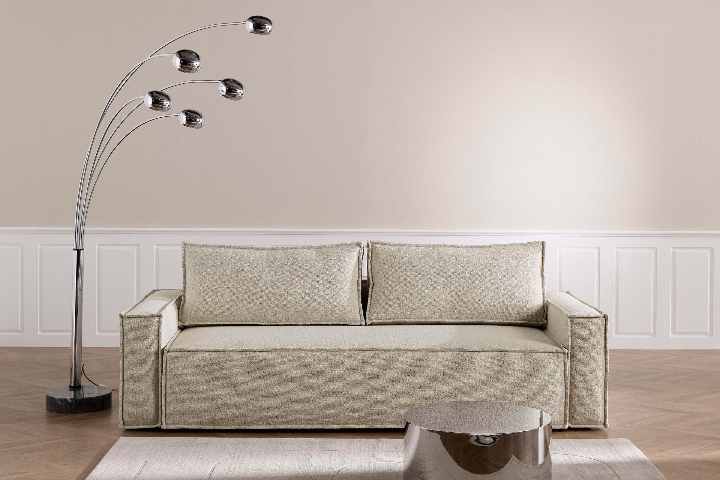 INNOVATION LIVING ™ 3-Sitzer »Newilla Schlafsofa«, 10cm Pocket Spring Komfort, großer Stauraum, stabile Stahlkonstruktion