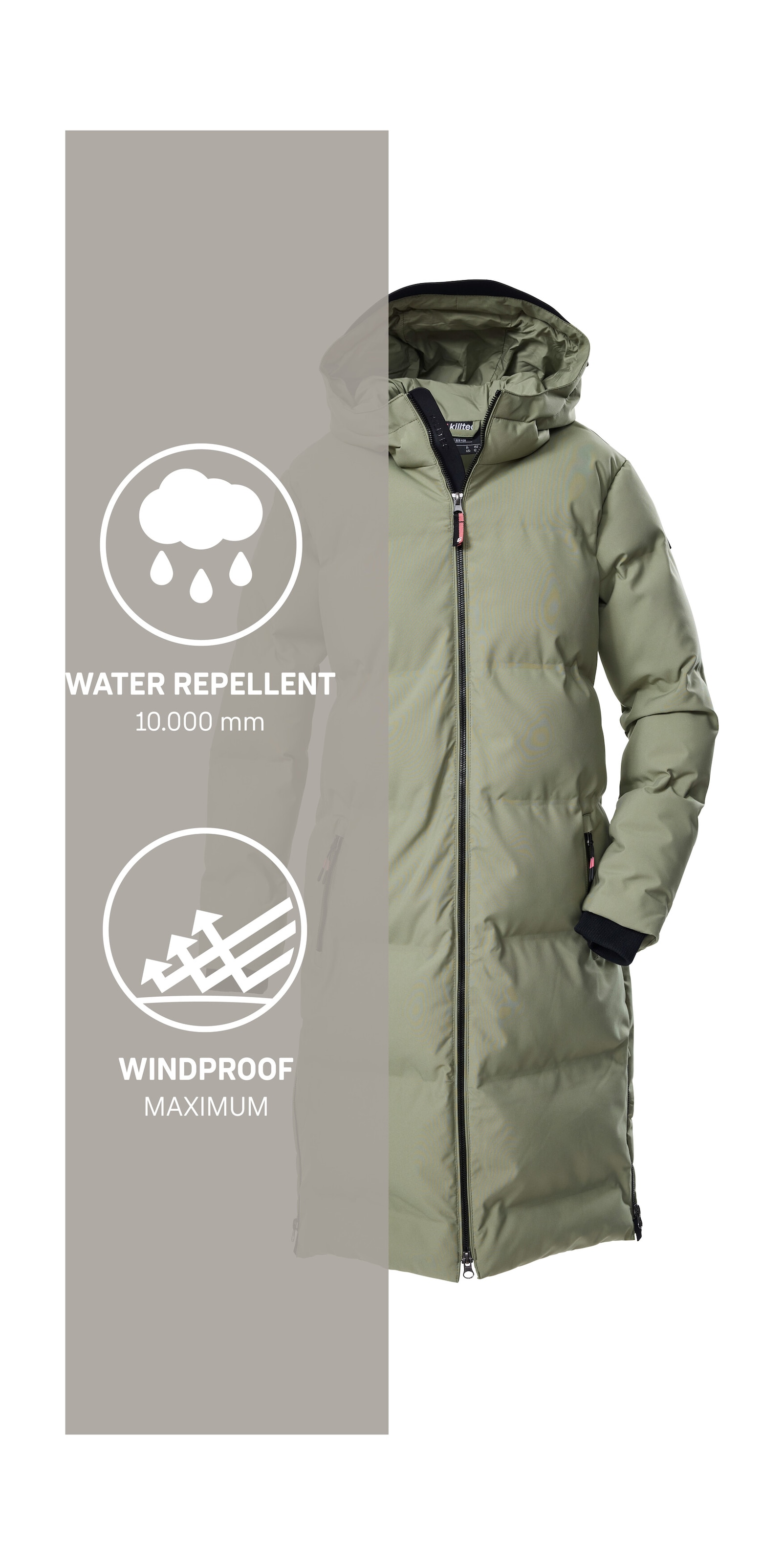 Killtec Steppmantel »KOW 237 GRLS QLTD CT«, Winddichter, wasserabweisender Kindermantel, reflektierende Elemente