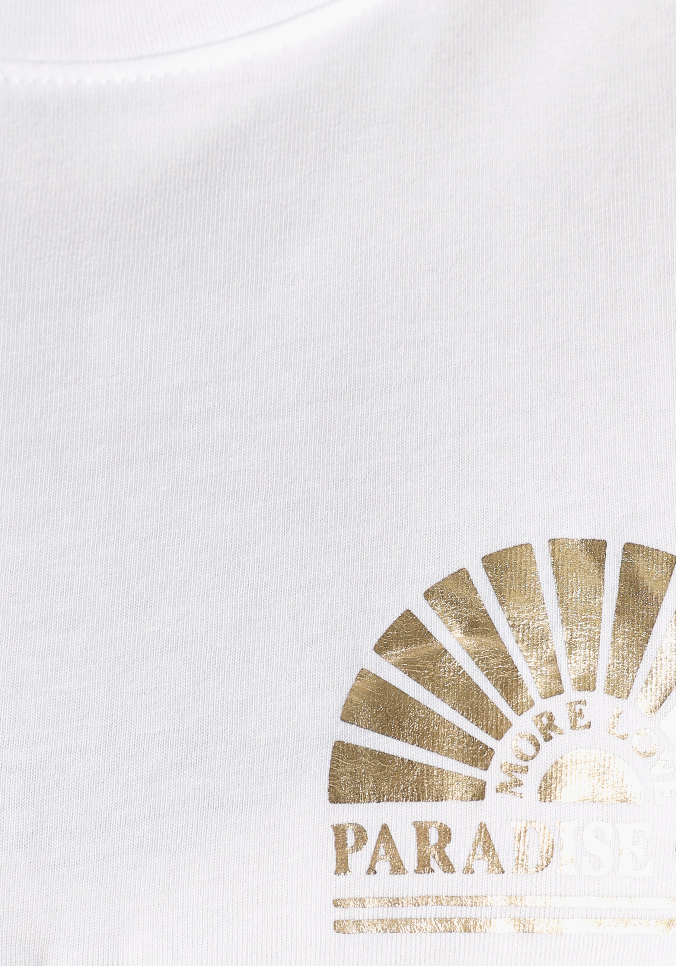 Tamaris T-Shirt, Mit Elegantem Folienprint in Gold - NEUE KOLLEKTION