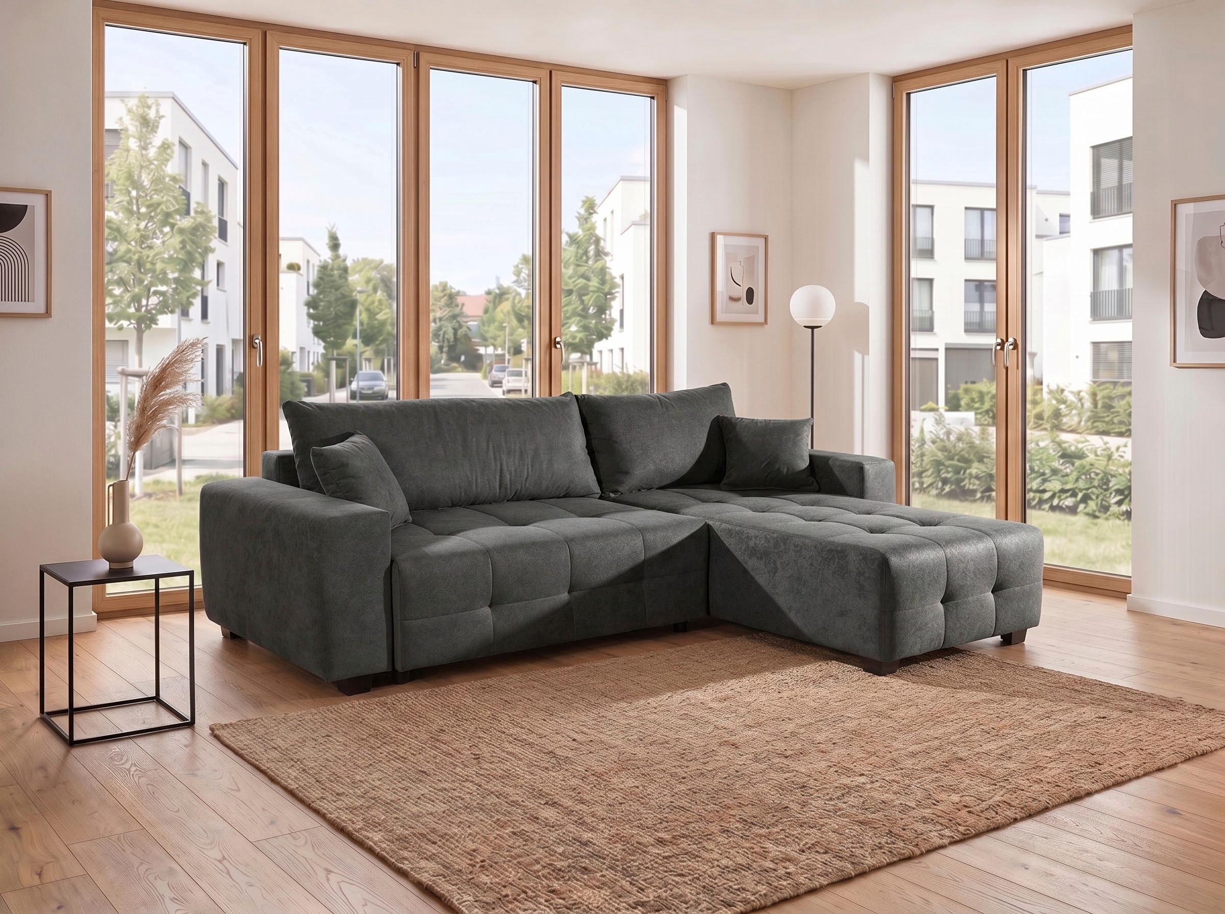 OTTO home Ecksofa »Bella Couch L-Form, B: 234 cm - OTTO. Verlässliche Qualität.« optional Schlaffunktion & Bettkasten, mit Zierkissen