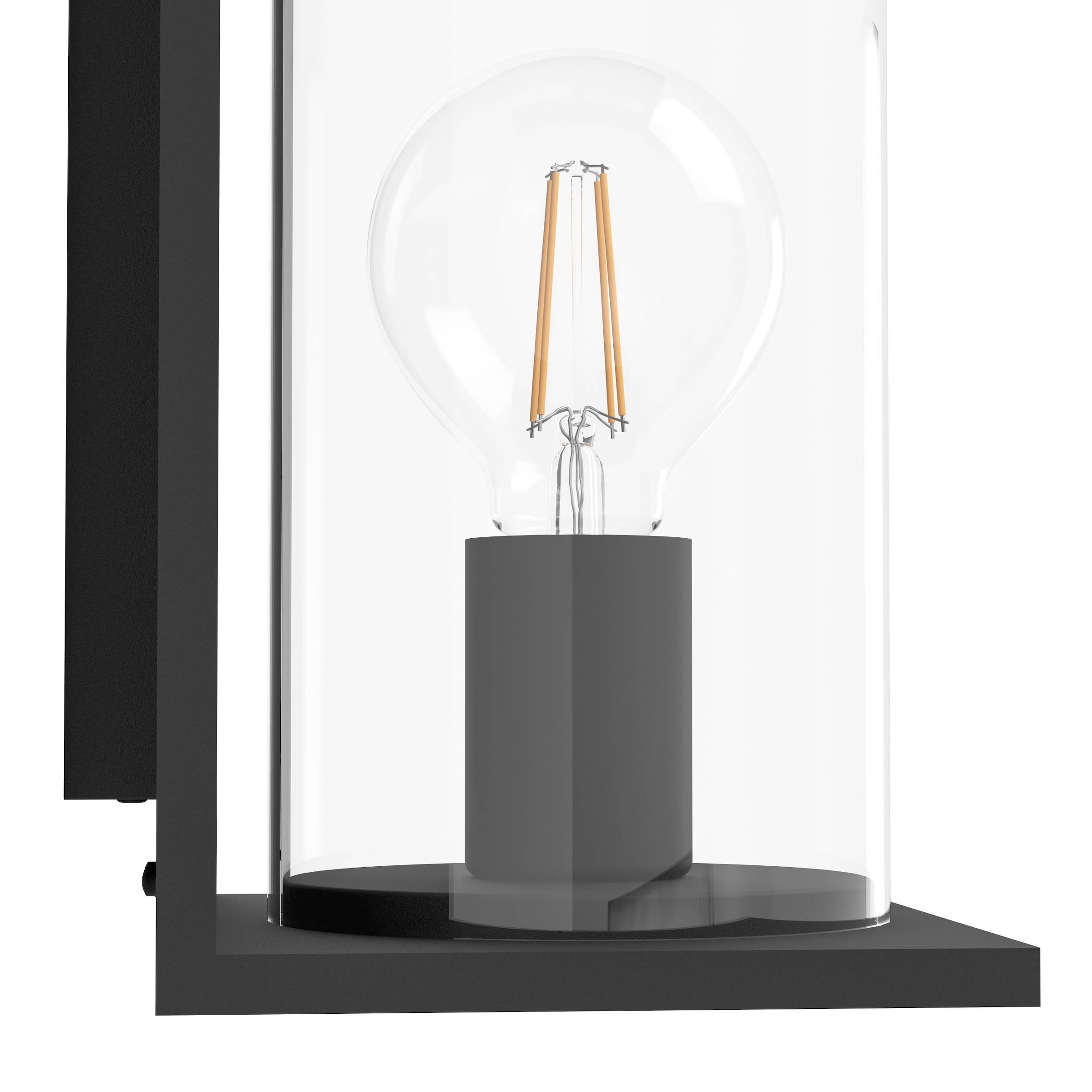 EGLO Wandleuchte »Cascinetta Außen Wandlampe, Außenleuchte, verzinkter Stahl, E27, IP44« E27 1 Stk. Wand-/Deckenleuchte - L16,5 x H28 x AL16,5 cm - schwarz - 1X40W exkl.