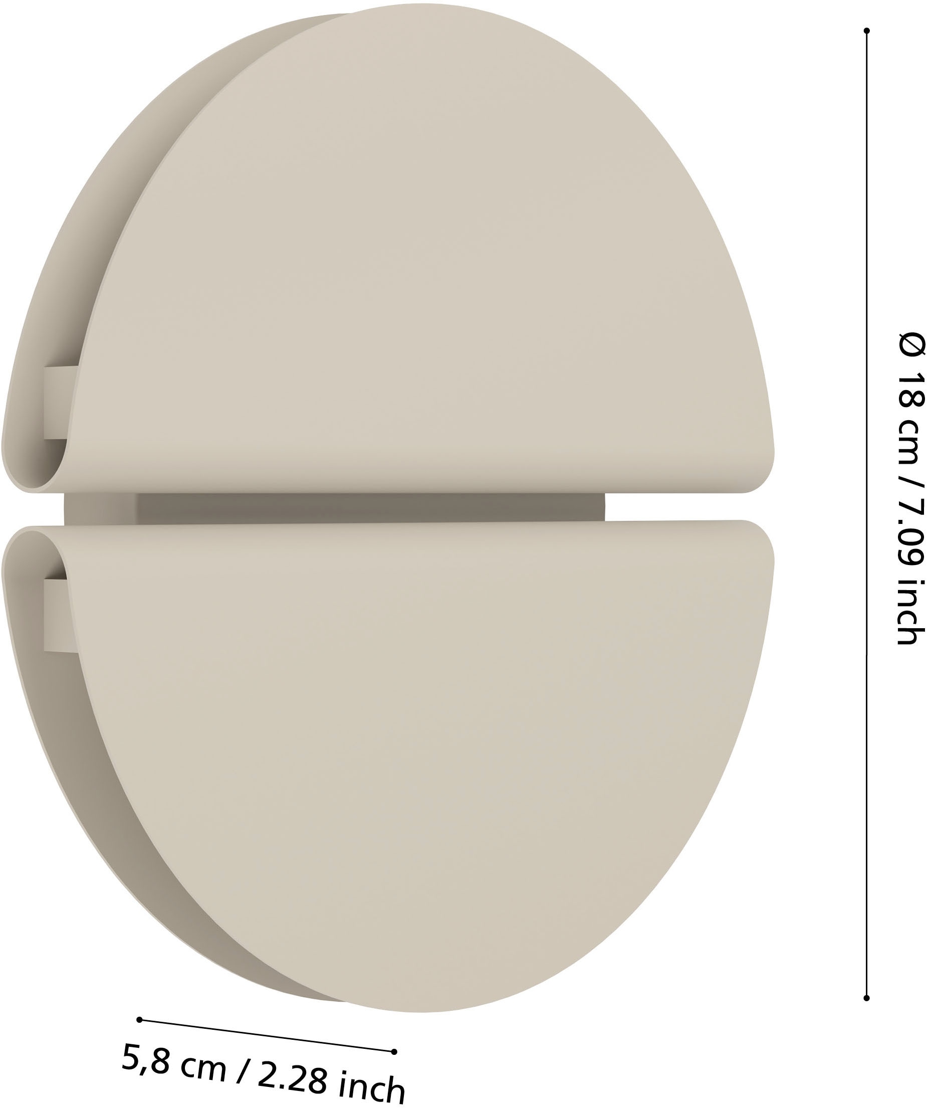 EGLO Wandleuchte »PIANOSA Wandlampe - Edelstahl - LED - 4,5W - IP20« LED-Modul 1 Stk. Kaltweiß | Neutralweiß | Warmweiß Wandstrahler, Wandspot, Wohnzimmer, Flur, Schlafzimmer, Ø18 x AL6 cm