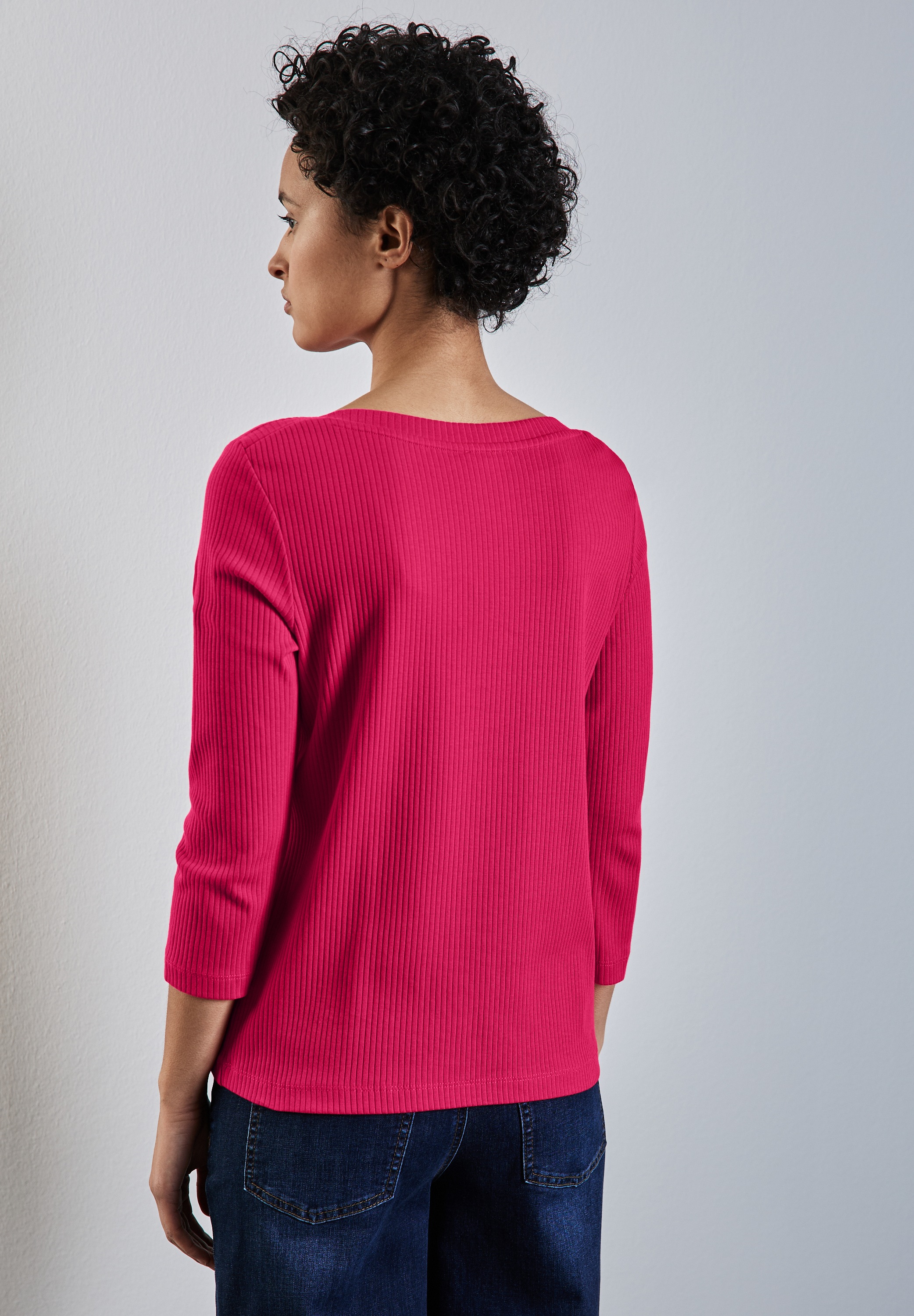 STREET ONE Langarmshirt, mit Rippstruktur