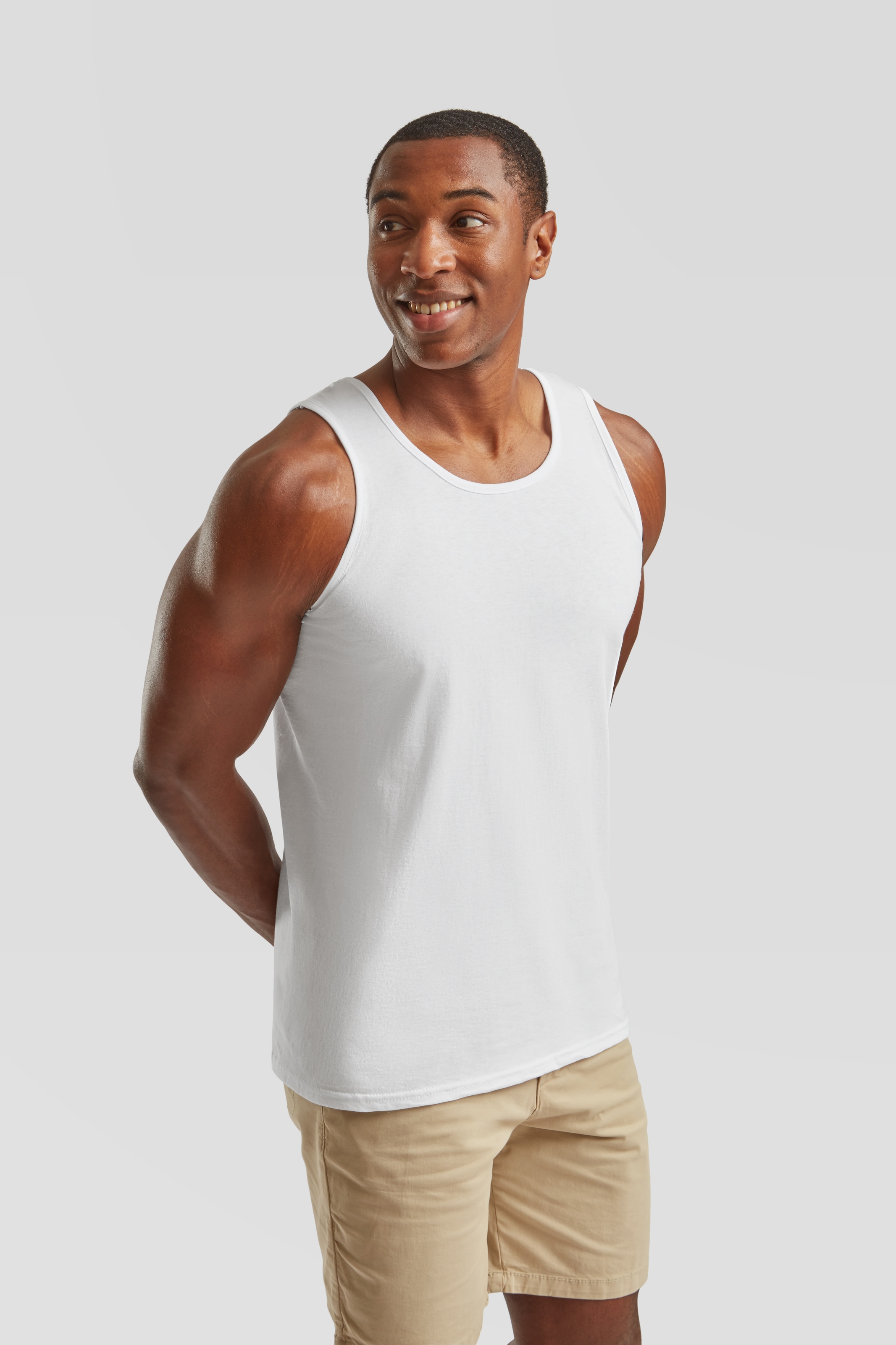 Fruit of the Loom Tanktop, (Packung, 5 tlg.), aus reiner Baumwolle, Rundhals