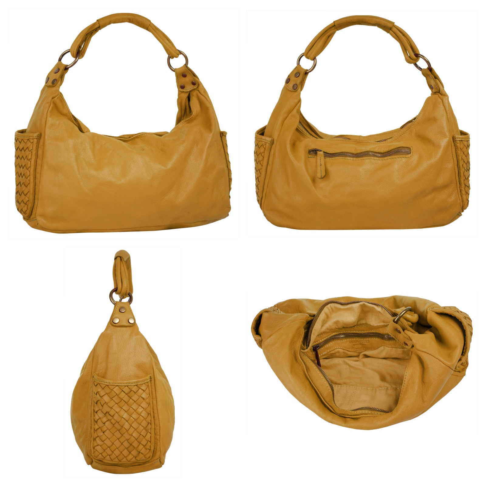 Samantha Look Henkeltasche, echt Leder, Made in Italy