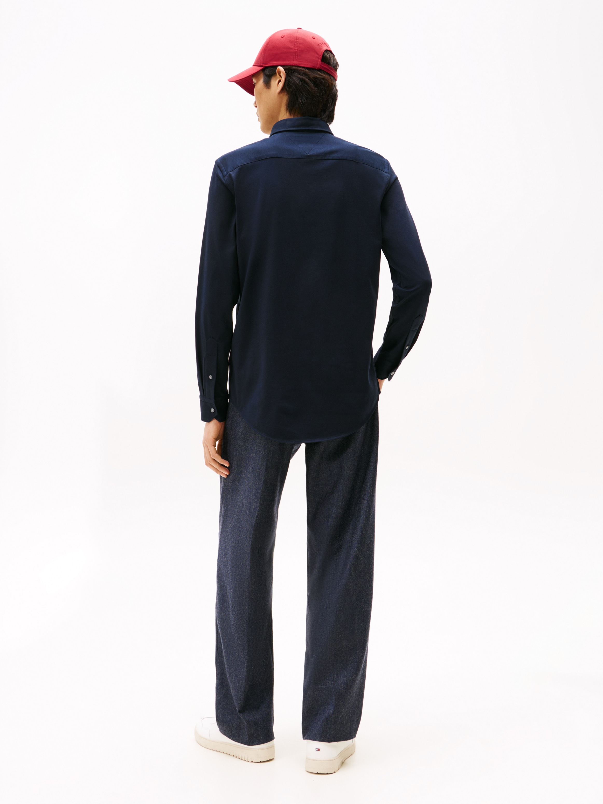 Tommy Hilfiger Businesshemd »PERFORMANCE INTERLOCK« elastisches Slim Fit mit Button-Down-Kragen