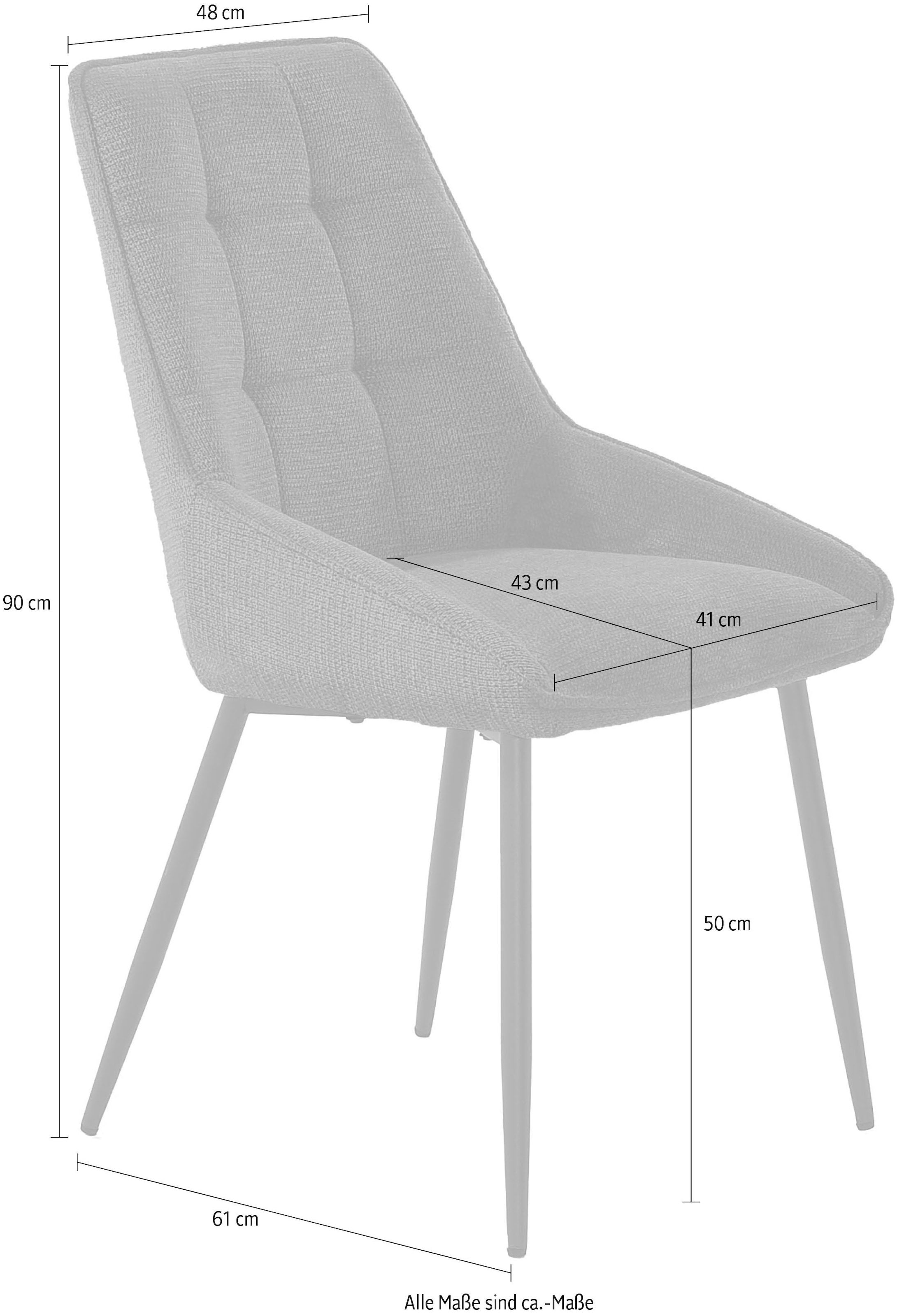 Jockenhöfer Gruppe Esszimmerstuhl »ROGER« (Set) 4 Stk.4-Fuss Stuhl, Webstoff, Schalenoptik