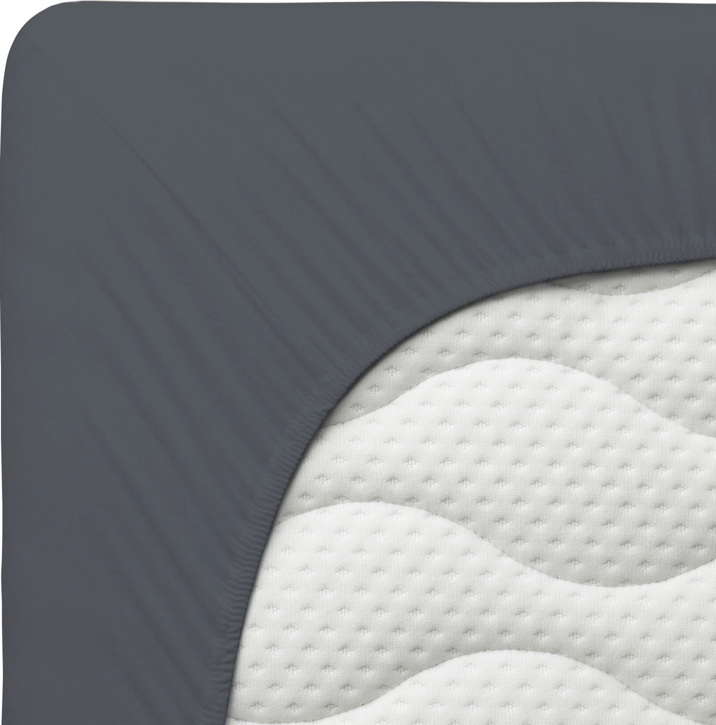 Schlafgut Spannbettlaken »PURE Bio-Baumwolle mit Elasthan, dehnbar blickdicht, straff, Bettlaken«, PREMIUM Laken für Matratzen bis 30cm Höhe, in 90x200, 140x200, 180x200